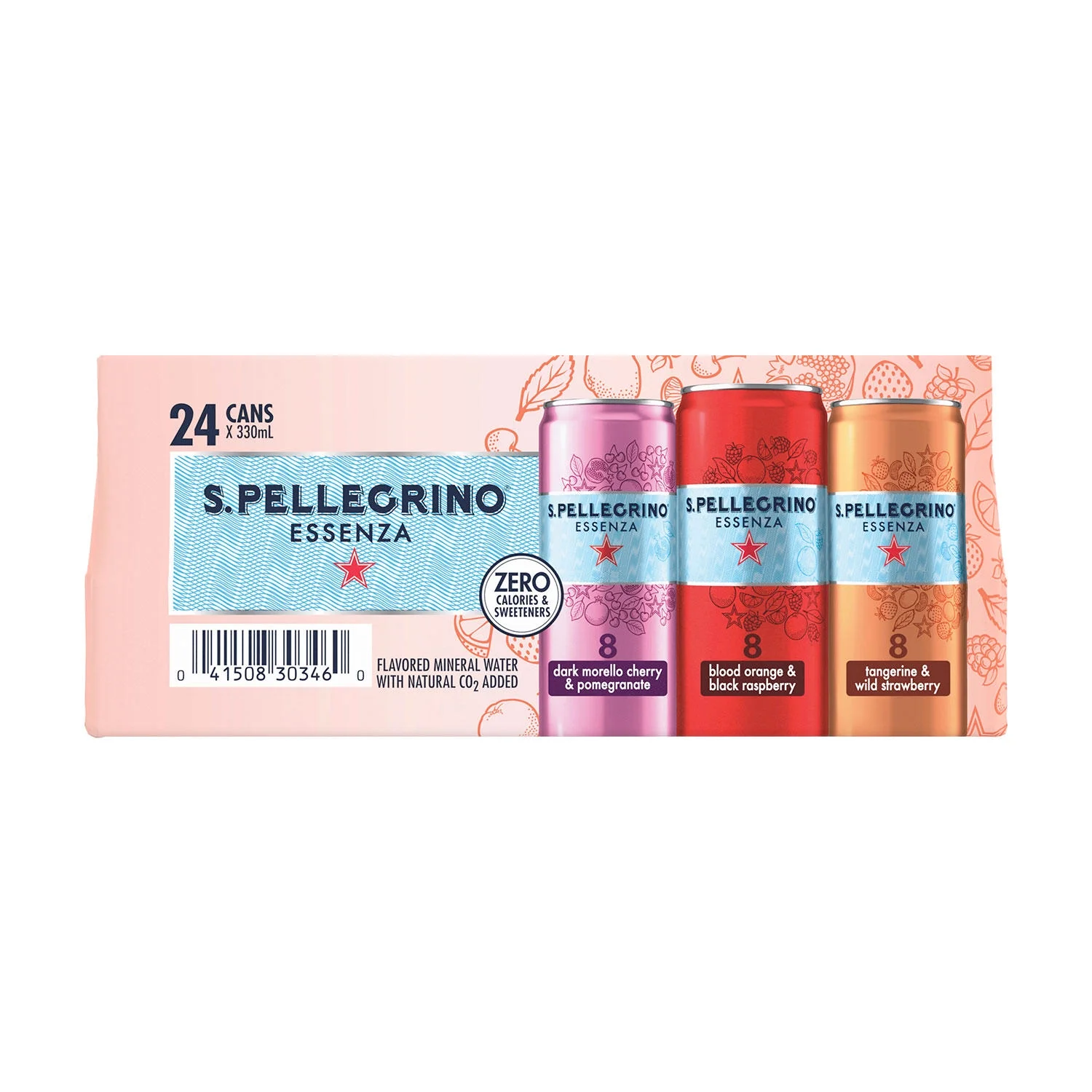 S.Pellegrino Essenza Flavored Mineral Water Variety Pack (11.15 fl. oz., 24 pk.)