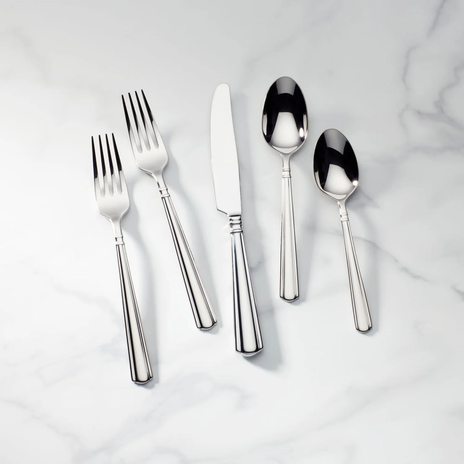 Lenox Amber Hill 65-Piece Flatware Set, Metallic