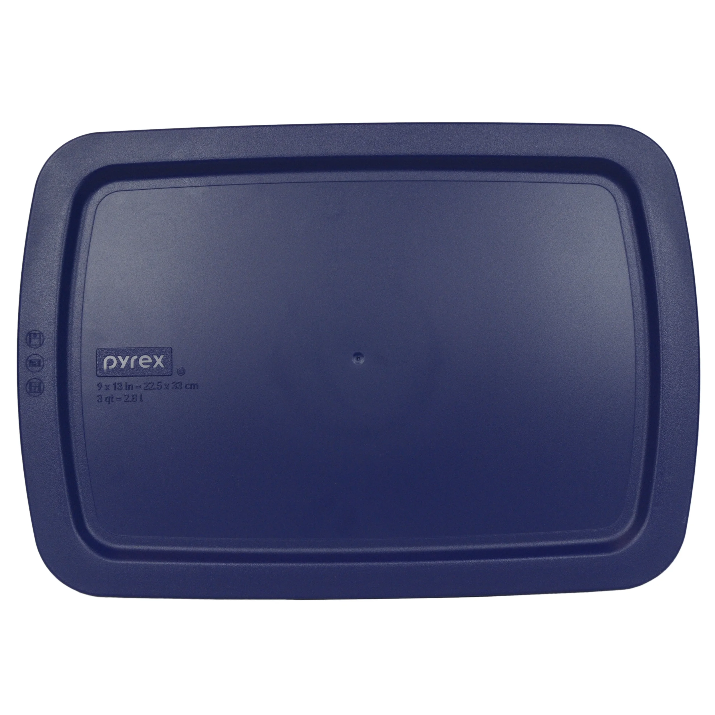 Pyrex (4) C-233 3qt Easy Grab Glass Baking Dishes and (4) C-233-PC Blue Easy Grab Plastic Lids