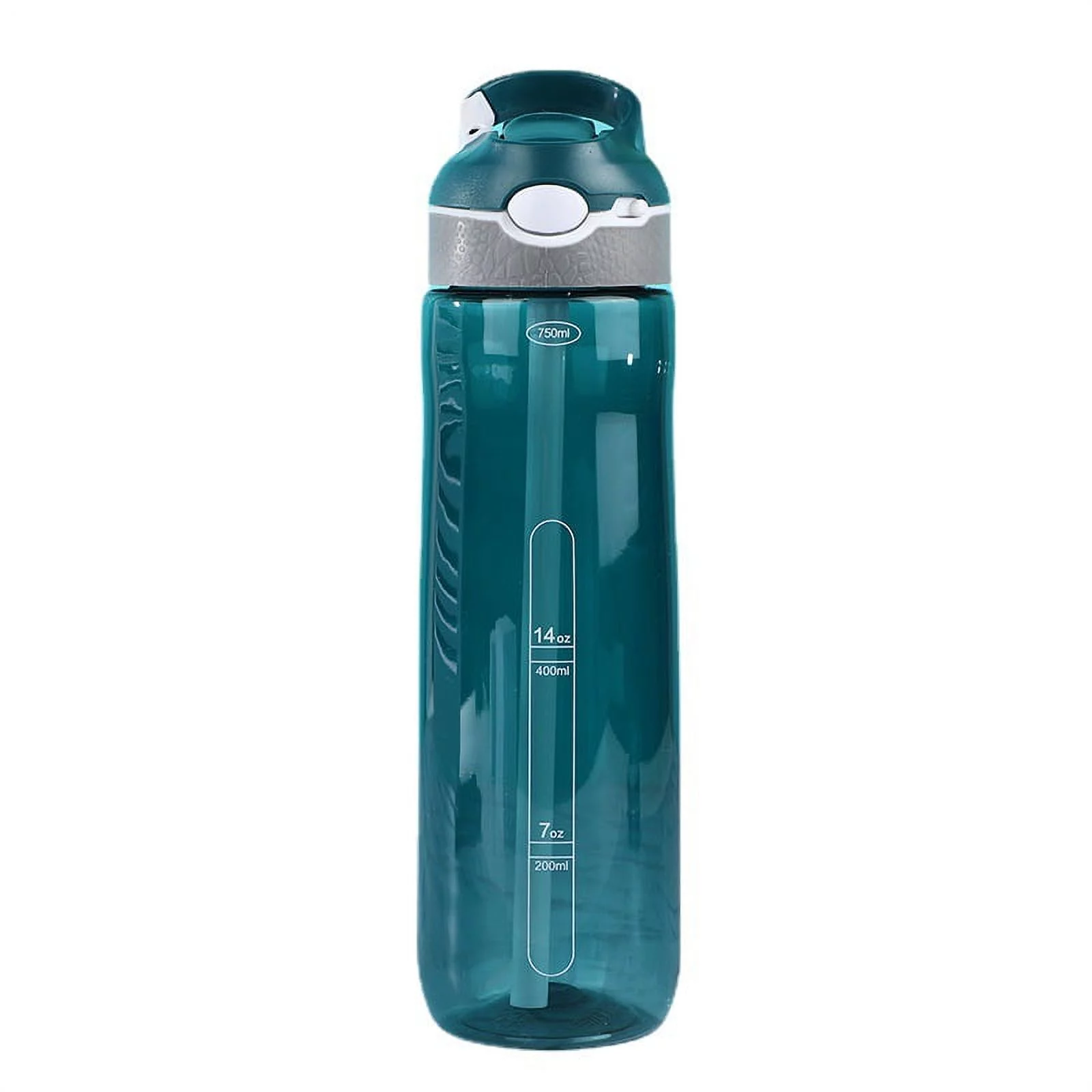 Plastic Water Bottle with Chug Lid and Carry Handle, Reusable, BPA Free, Dishwasher Safe, Perfect for Travel and Gym | 25.3oz