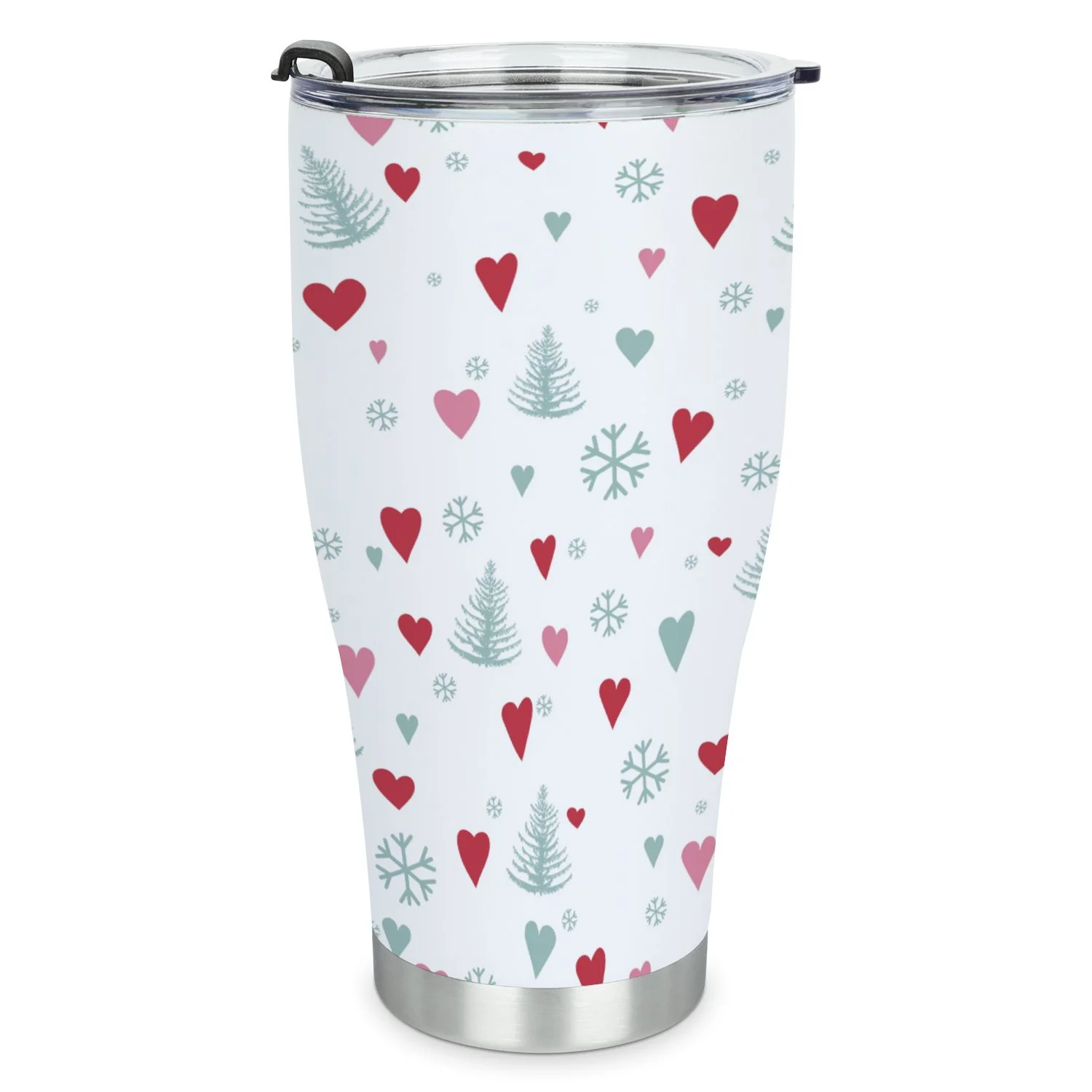 Hidove Stainless Steel Tumbler, Silhouettes Seamless Pattern with Cute Forest 30oz Leak Proof & Stainless Steel Bottle for Hot & Cold Drinks - Coffee Travel Mug, Water Metal Canteen, Thermal Cup