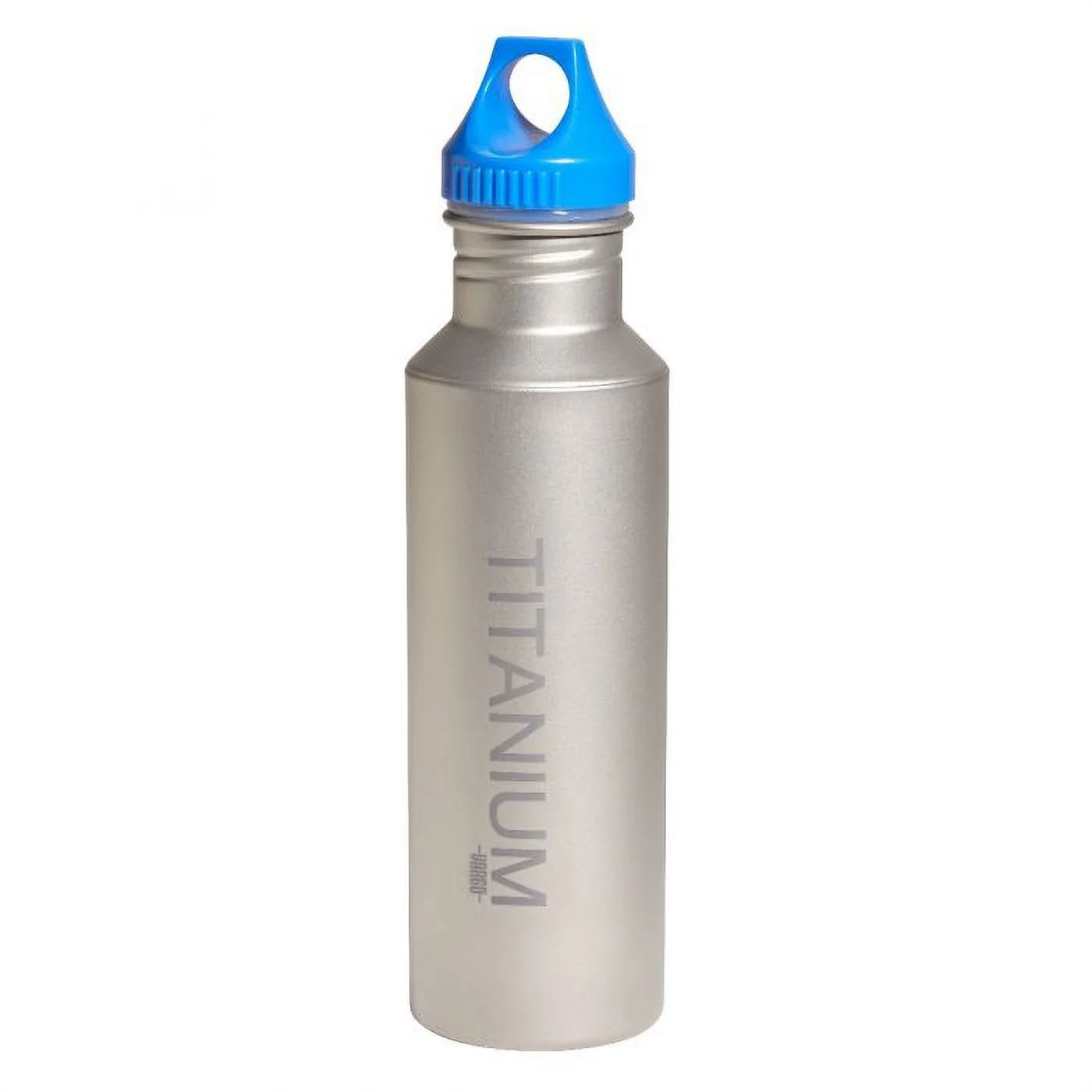 vargo titanium water bottle, green lid