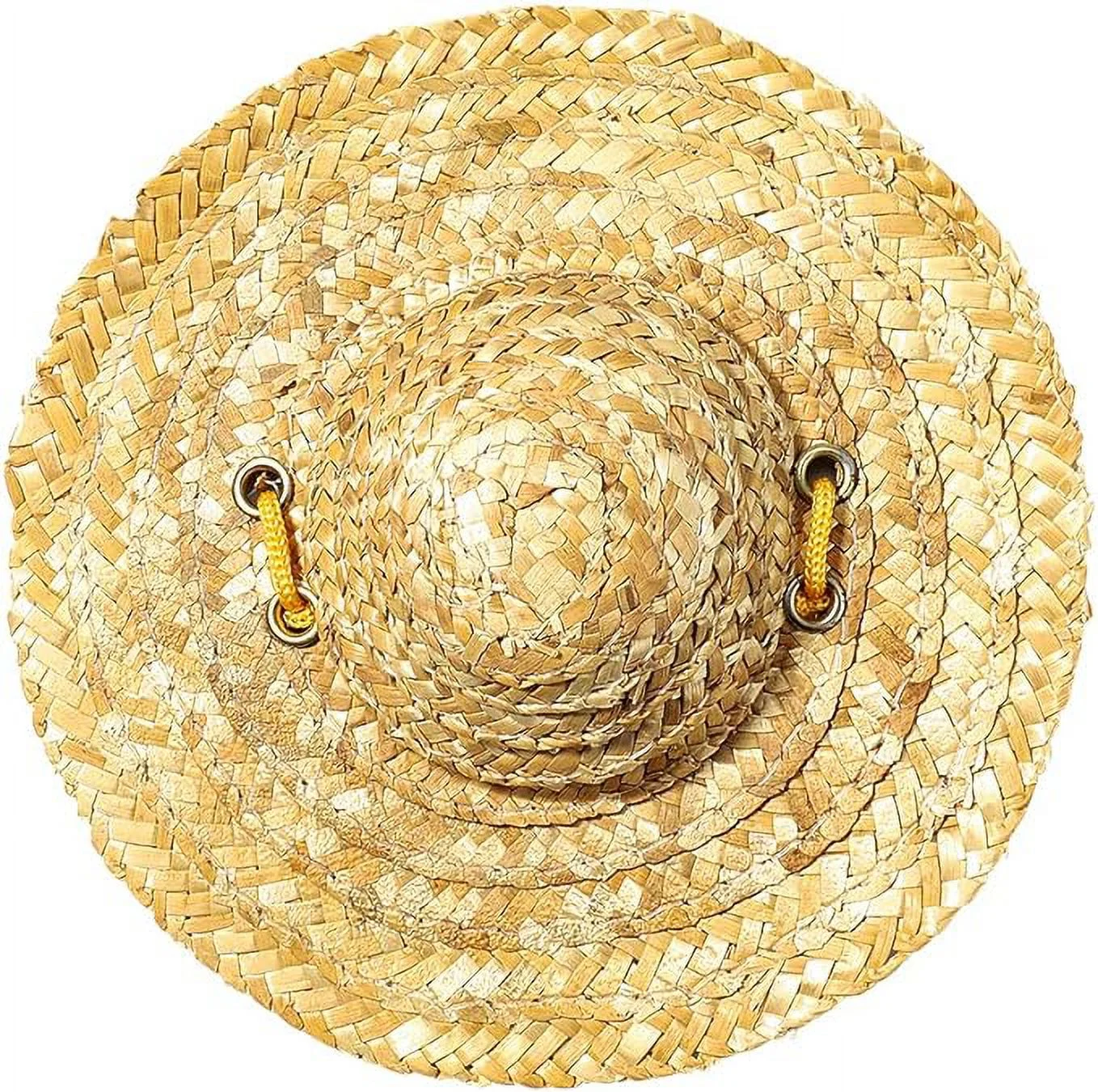 POPETPOP Adjustable Chihuahua Straw Hat, Fashion Dog Sombrero Hat Cap, Mexican Party Hawaii Garden Sun Bucket Cap for Puppy and Kitty - Size S