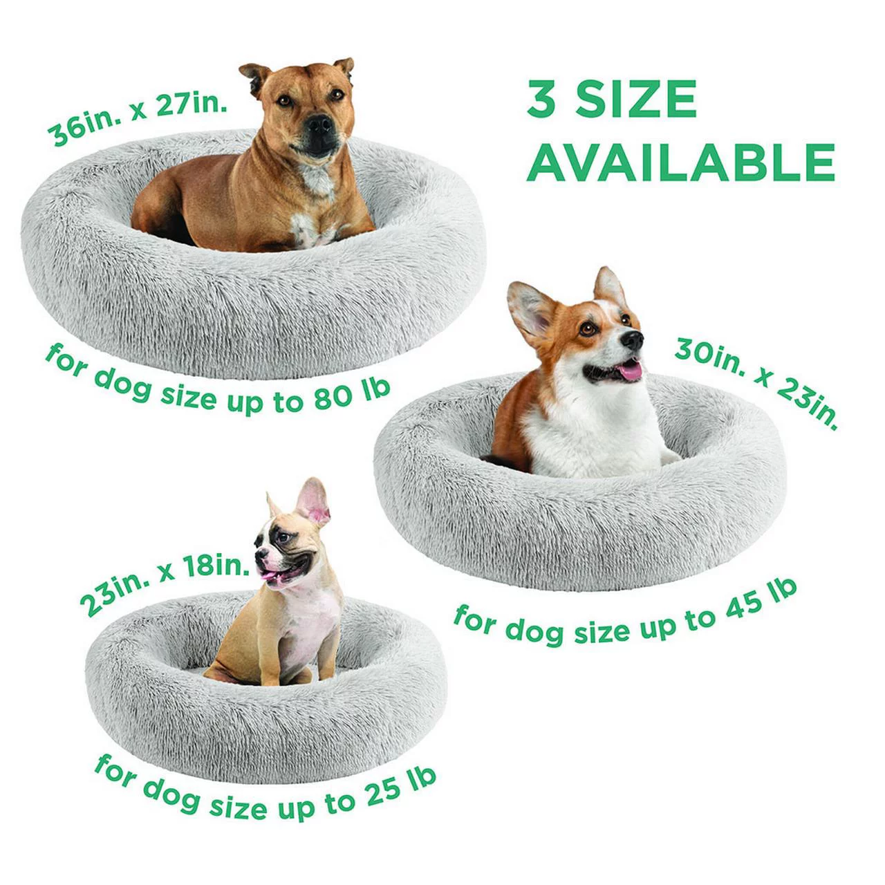 MMTX Oval Dog Bed Comfortable Donut Cuddler Round Ultra Soft Washable Cat Cushion Bed (36