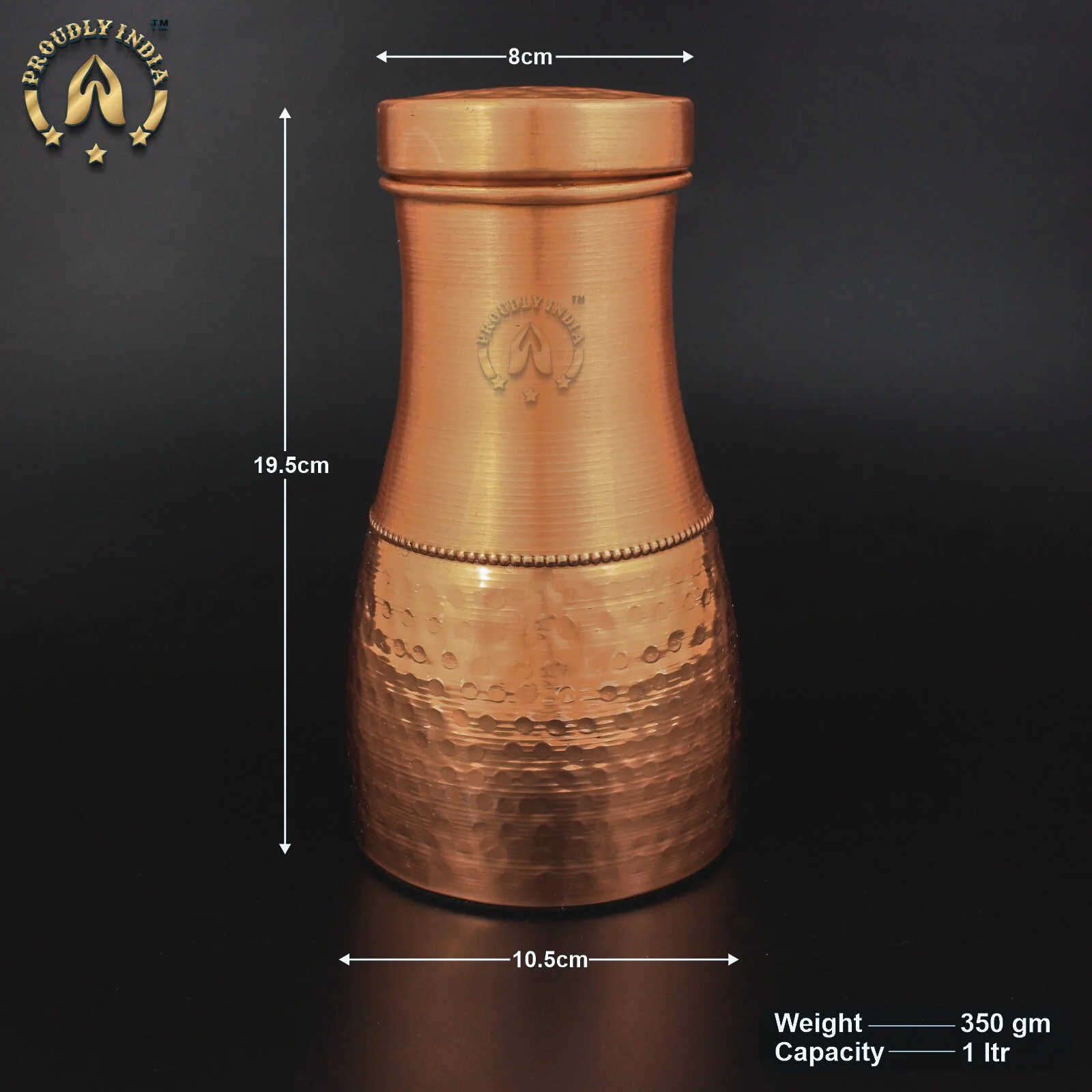 Proudlyindia Metal Water Bottle, Copper Water Bottle, Tamba bottle, Pure Copper Bottle, Tumbler Water Bottle, Copper Bottle, Bottle Tumblers, Buy Online