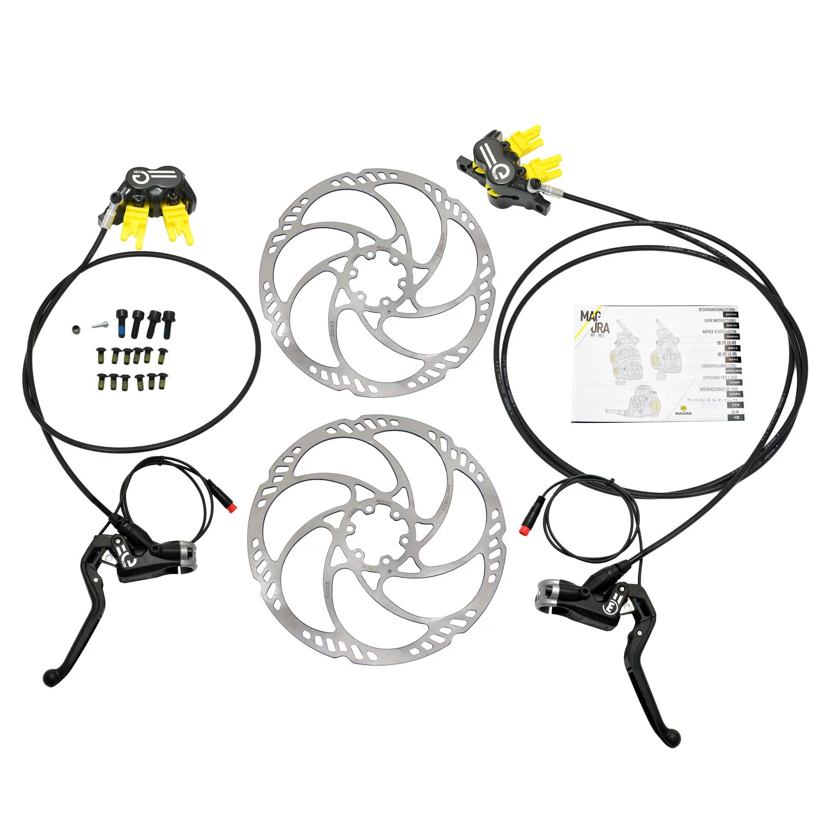 Magura MT5 eSTOP E-BIKE 4-Piston Hydraulic Disc Brake Set w/ 203 mm Rotors (F+R) #MG2747