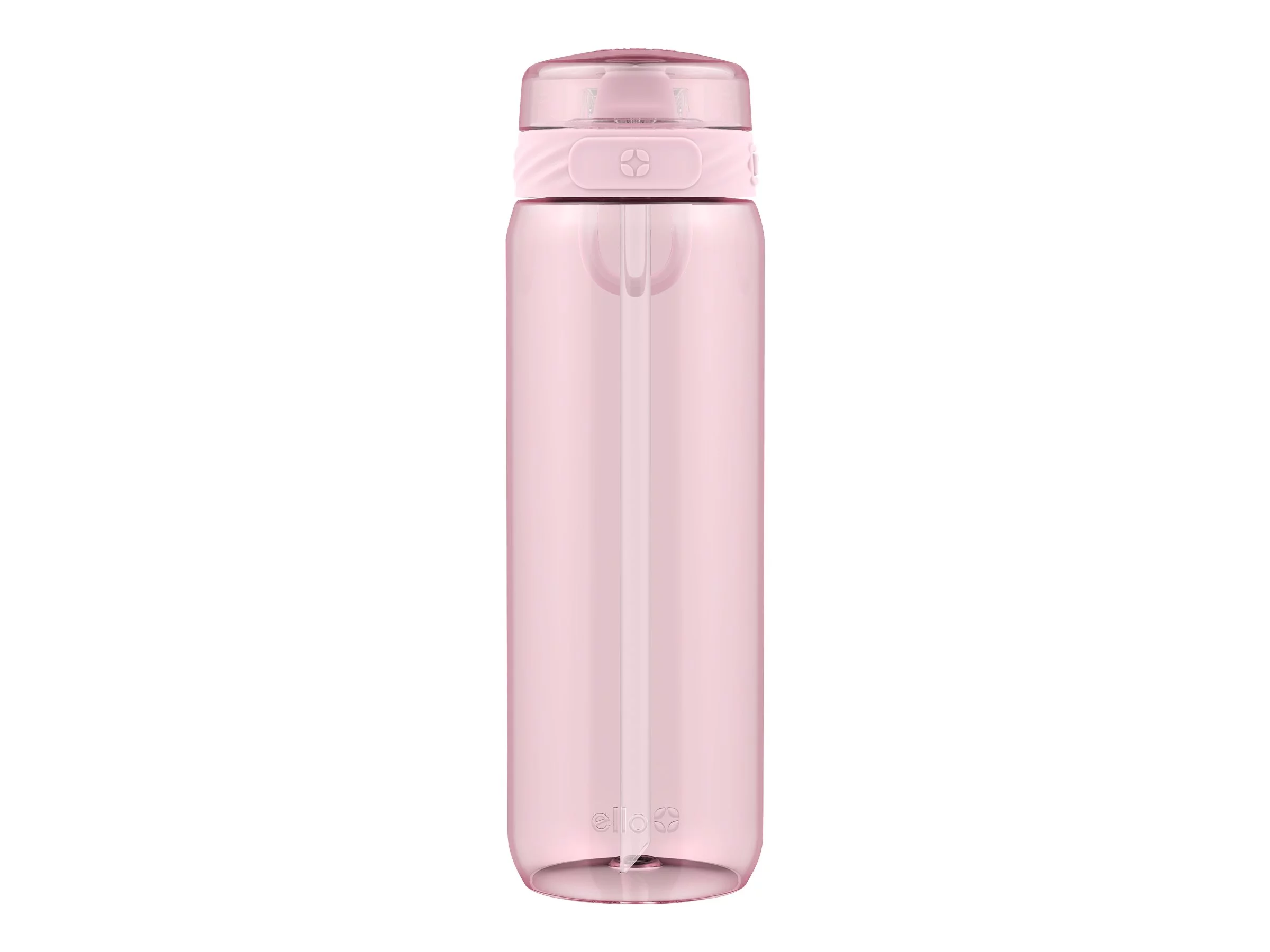 Ello Cooper BPA-Free Tritan Plastic Water Bottle with Silicone Straw, 28 oz Pink Cashmere