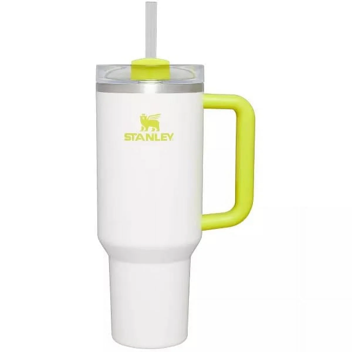 Stanley 40 oz Stainless Steel H2.0 FlowState Quencher Tumbler- FROST/ ELECTRIC YELLOW
