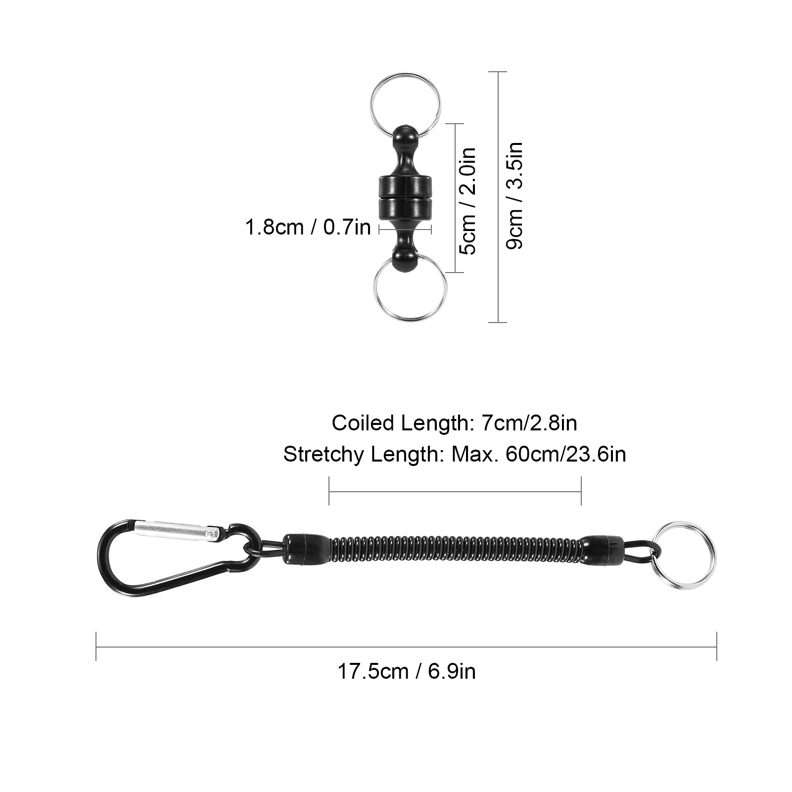 Lixada Coil Lanyard,6pcs Release With Carabiner Clip Net Release With Coil Fly Retention Rope 6pcs Tuyya Buzhi Coil Lanya Carabiner Eryue Mewmewcat Qahm
