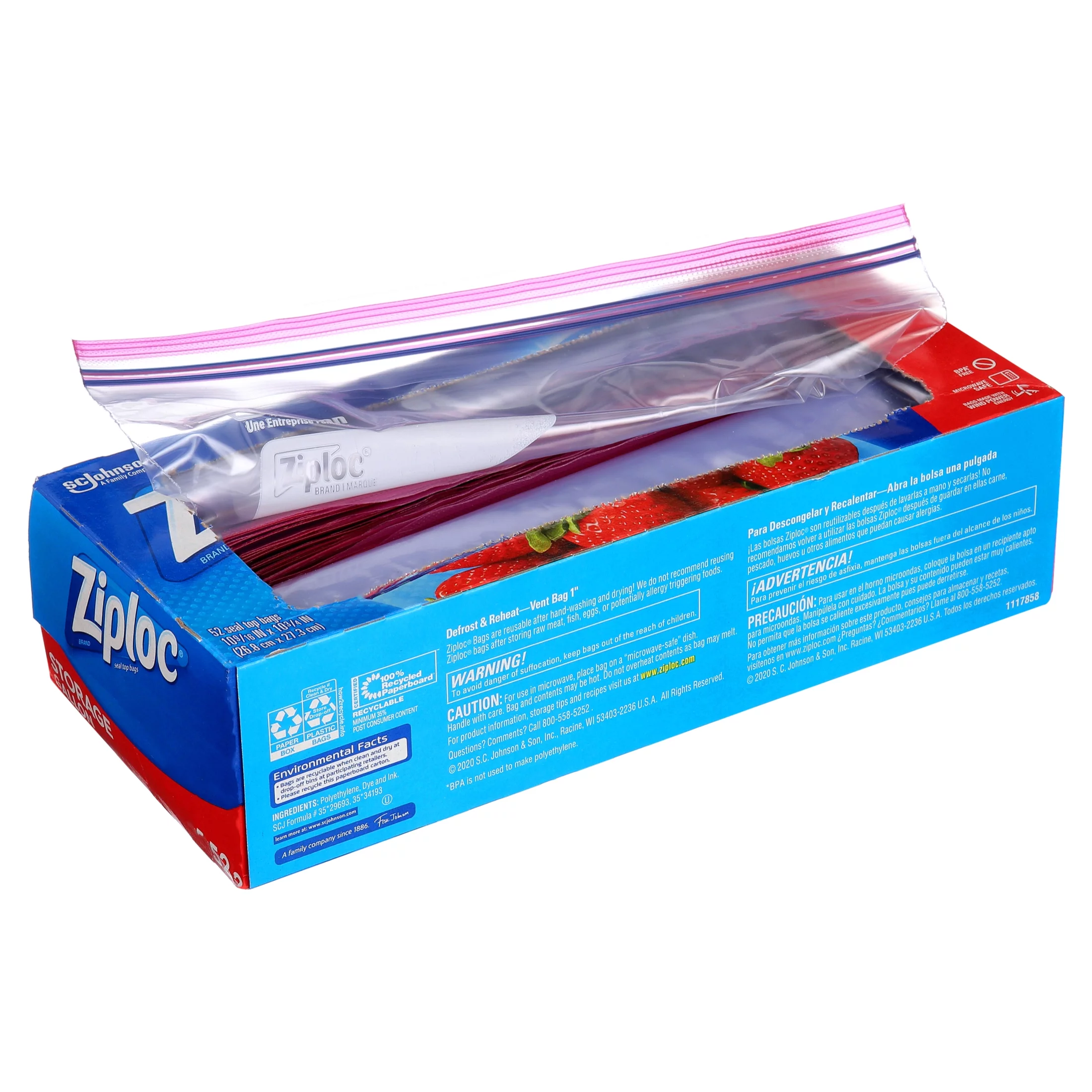 Ziploc Double Zipper Bag, Variety Pack, 347 Count