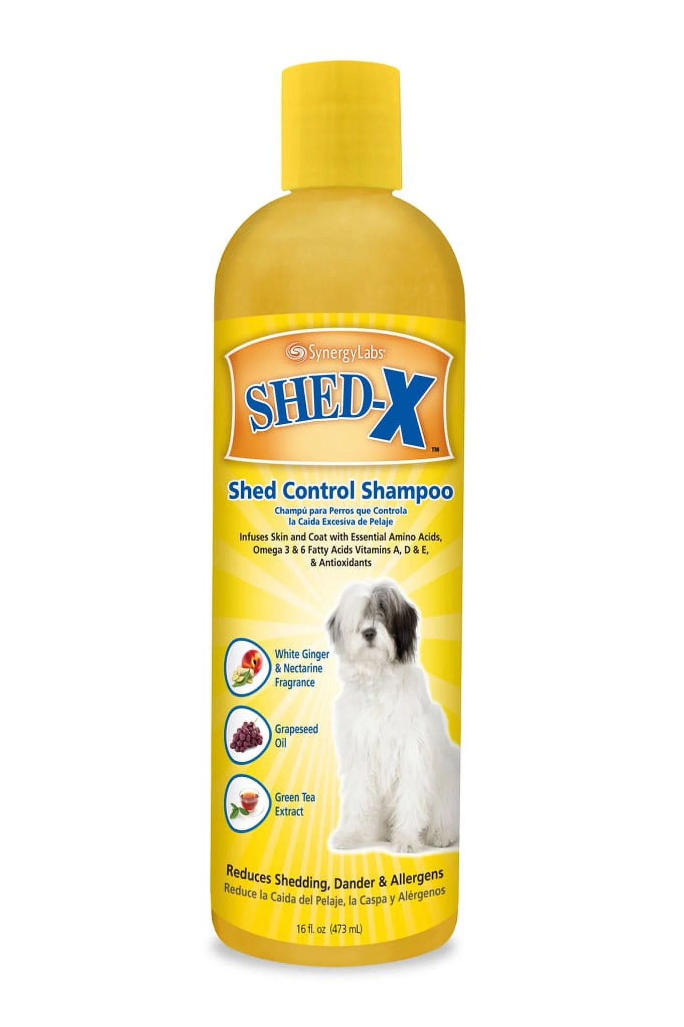 Shed-x dermaplex shed control shampoo for dogs, 16-oz bottle