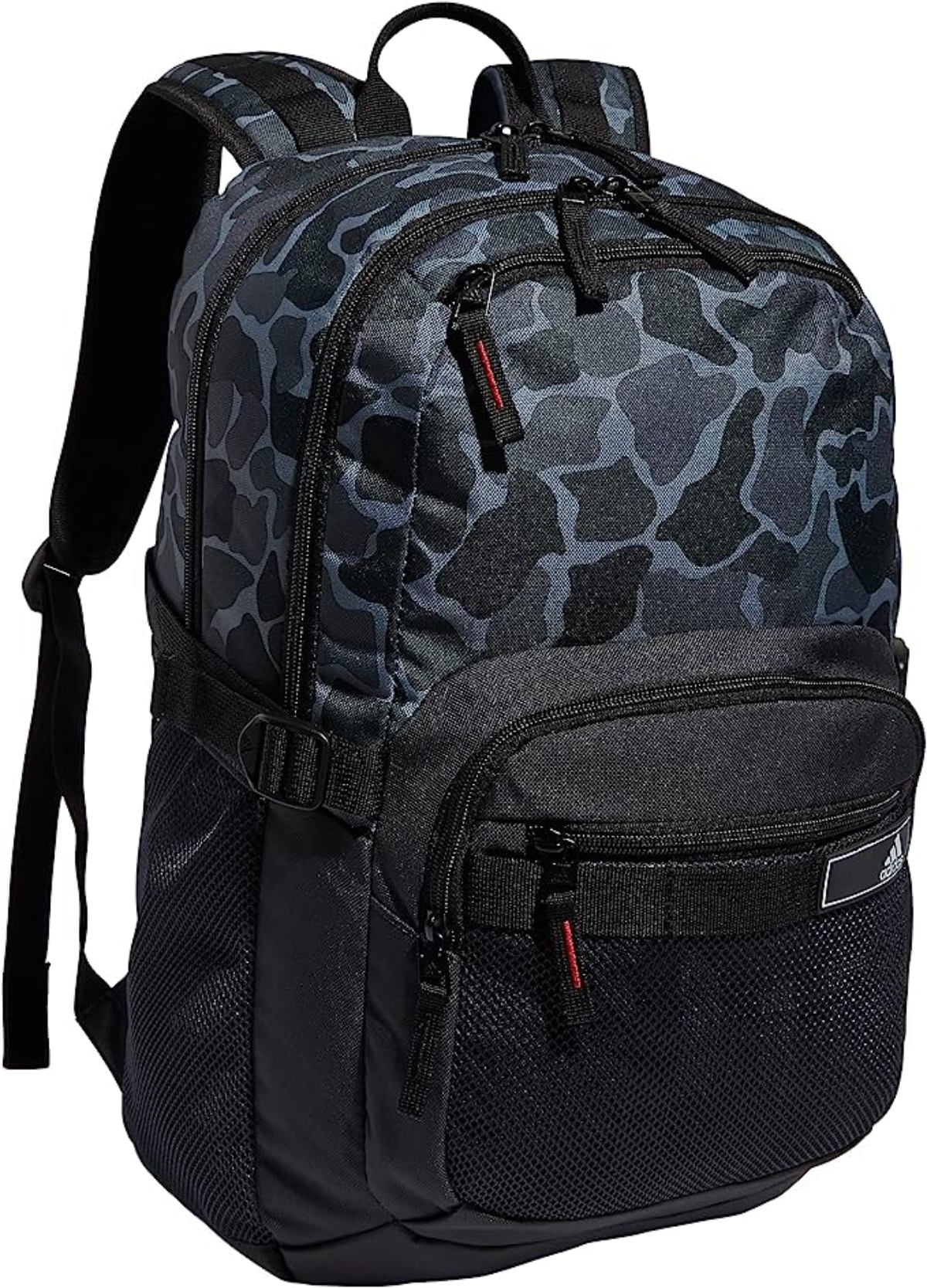 Adidas Energy Backpack, Nomad Camo Grey/Carbon Grey/Vivid Red, One Size