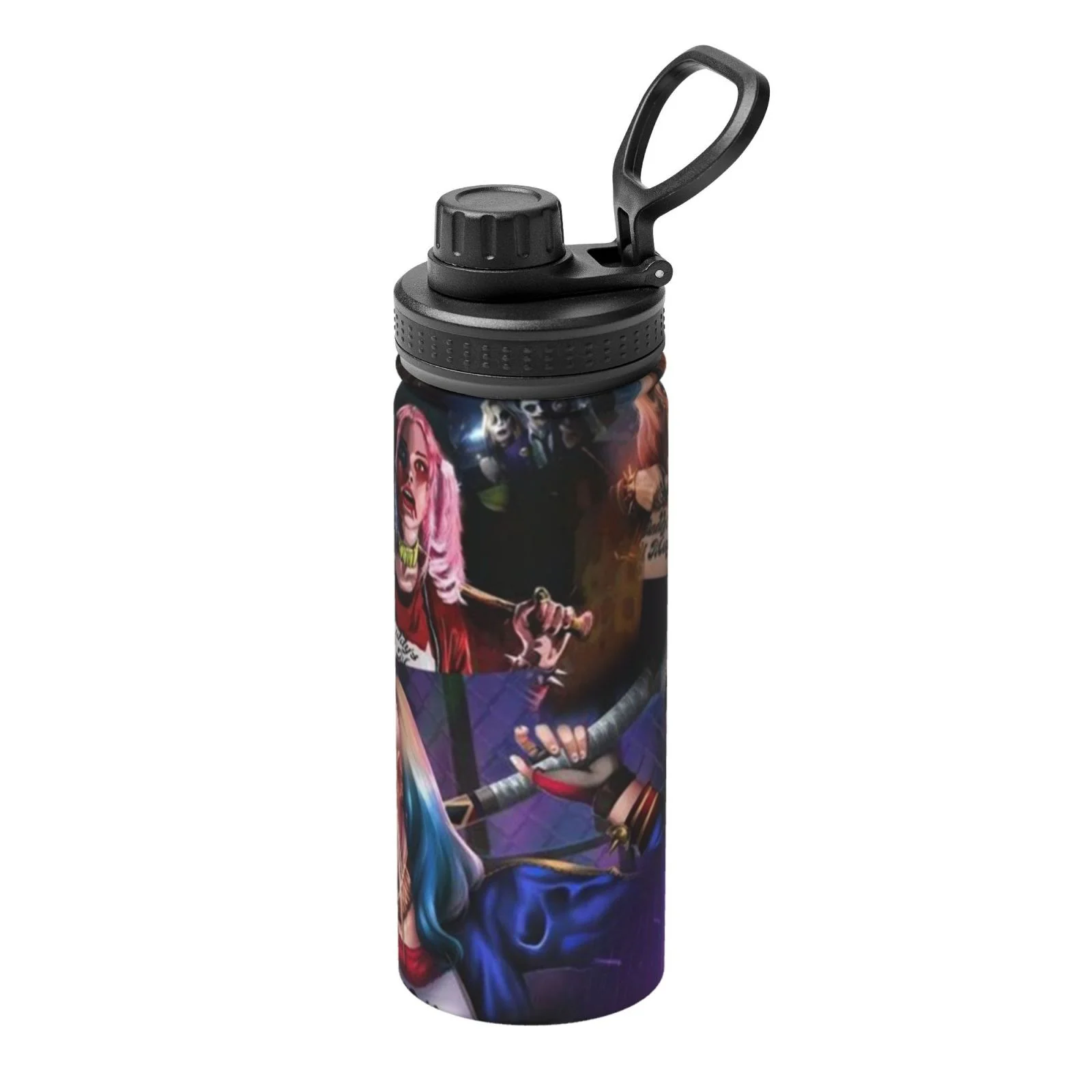 Harley Quinn Sports Insulated Water Bottles Kettle Stainless Steel Portable Cup18OZ For Travel Gym School