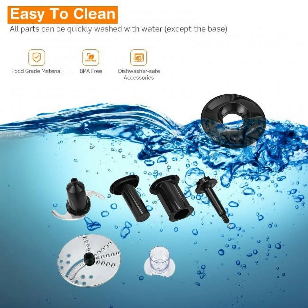 8-Cup Food Processor with 500W Motor - Prepare Meals with Ease