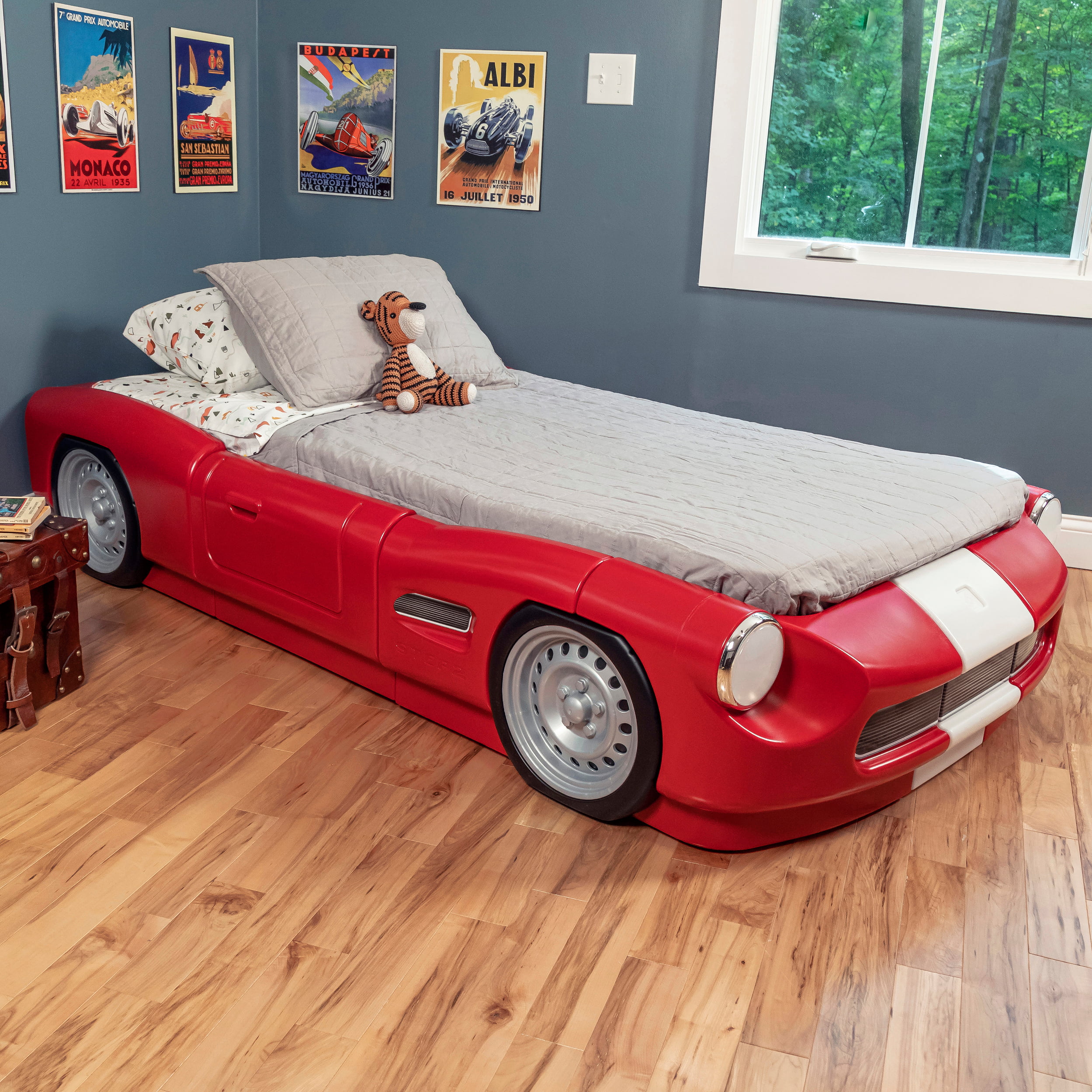 Step2 Roadster Toddler-To-Twin Bed, Red
