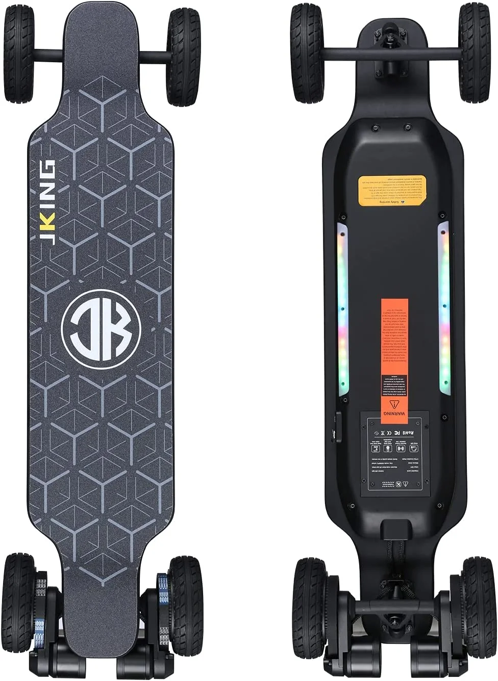 JKING Electric Skateboard Electric Longboard with Remote Control Skateboard,1800W Dual Brushless Motor ,24 MPH Top Speed，18.6 Miles Range,4 Speed Adjustment，Max Load 330 Lbs,12 Months Warranty