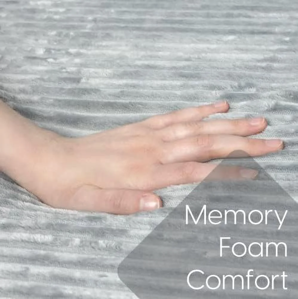 YZboomLife Tri Folding Sofa Mattress  2024 Edition  Memory Foam Foldable Mattress with Ultra Soft & Washable Ribbed Fur Cover  Twin Size (Grey)