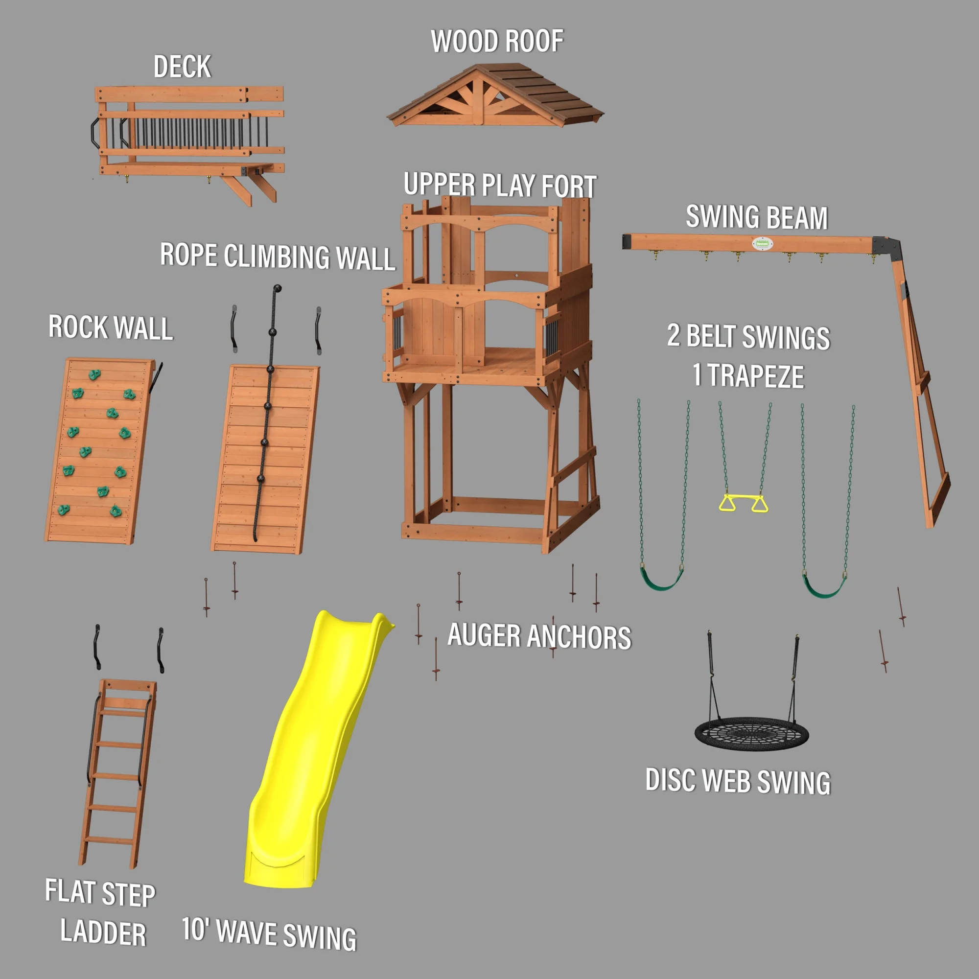 Backyard Discovery Sterling Point With Yellow Wave Slide