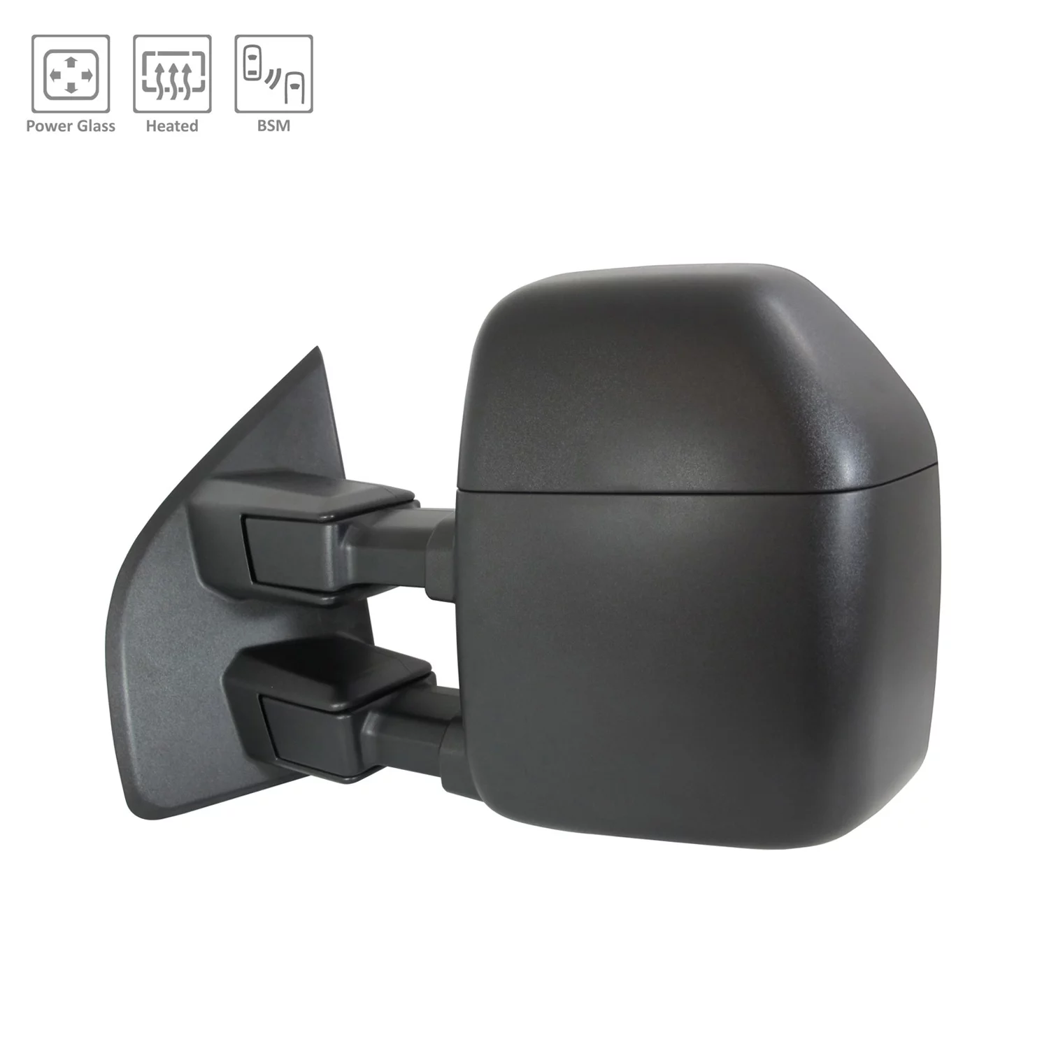 New Aftermarket  Premium Fit Black Driver Side Door Mirror MC3Z17683XA fits 2017-2022 Ford F-250 Super Duty