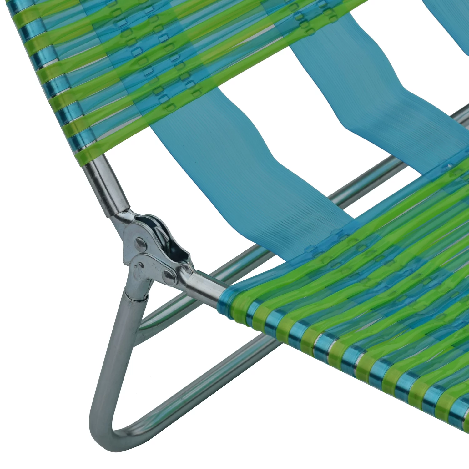 Mainstays Folding Beach Jelly Lounge, Blue & Lime Green