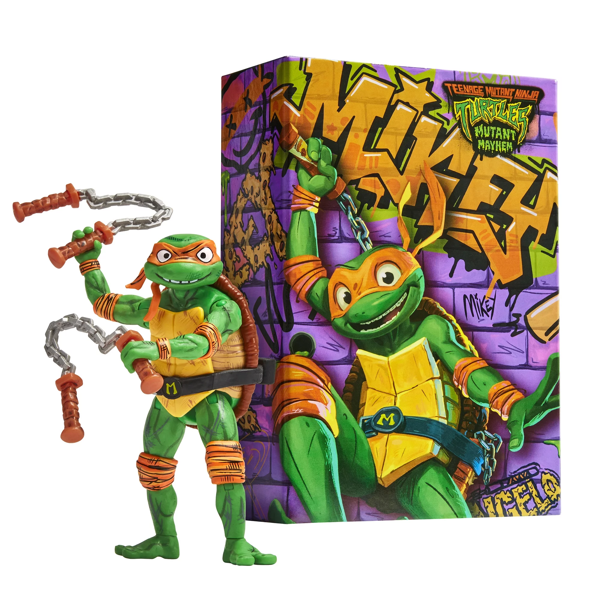 Teenage Mutant Ninja Turtles Mutant Mayhem 4.25” Michelangelo Collector Con Action Figure by Playmates Toys
