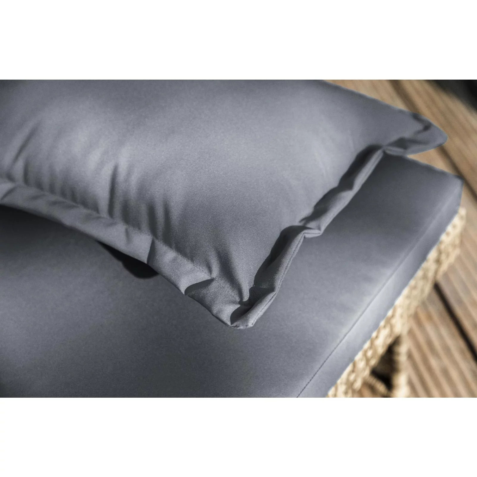 Greemotion Bahia Tobago Solid Teak Wood Outdoor Modular Daybed in Gray/Natural