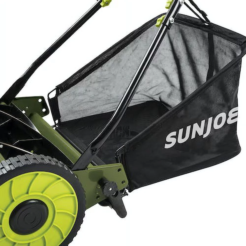 Sun Joe 16-inch Manual Reel Mower W/ Grass Catcher, 4-Position