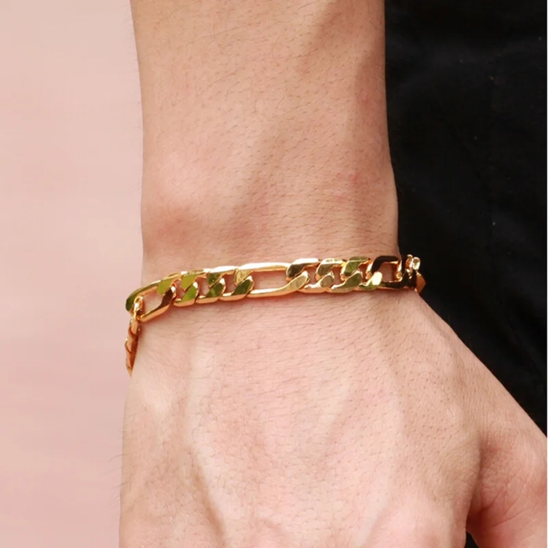 2015 Men New Fashion Cool 18K Gold Bracelet Personalized Jewelry Chain Bracelet