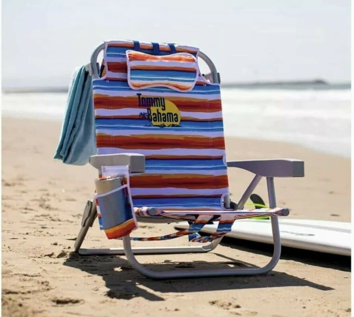Tommy Bahama Backpack Beach Chair Multi-Striped 2 PACK