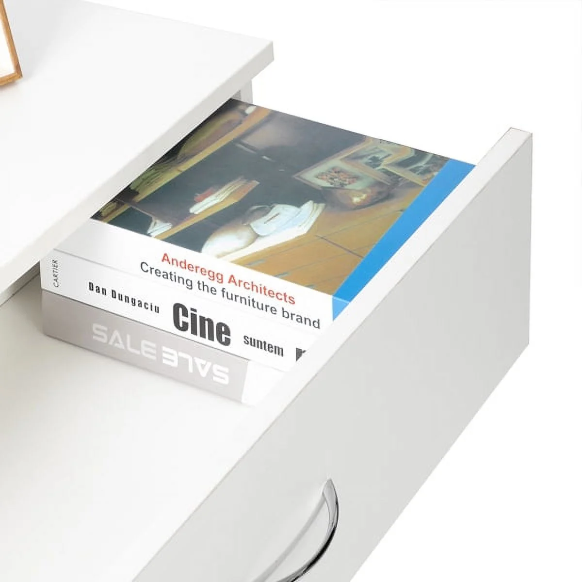 [FCH] MDF Wood Simple 4-Drawer Dresser White(=86913595, 22419080, 72485344)