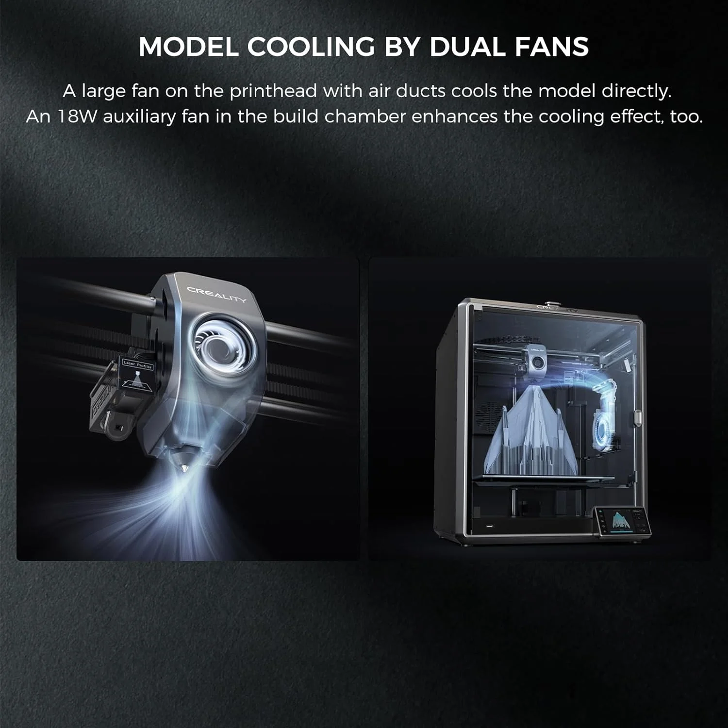 Creality K1 Series 3D Printers K1 Max/K1C/K1 600mm/s High Speed FDM 3D Printer Support 300℃ Printing Suit for ABS/PLA/PETG/PET/TPU/PA/ABS/ASA/PC/ PLA-CF/PA-CF/PET-CF Filaments-K1 Max 3D Printer