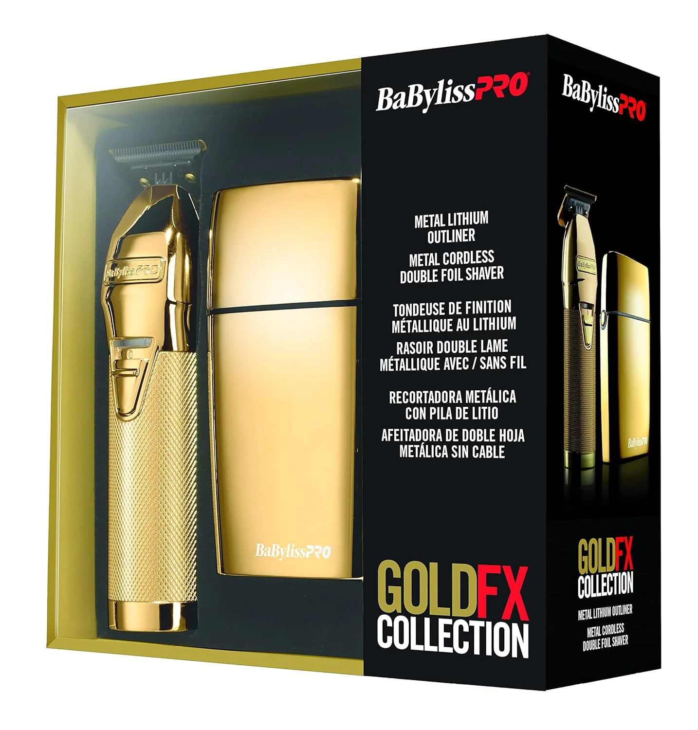 BaBylissPRO Gold Fx Collection Outliner & Double Foil Shaver