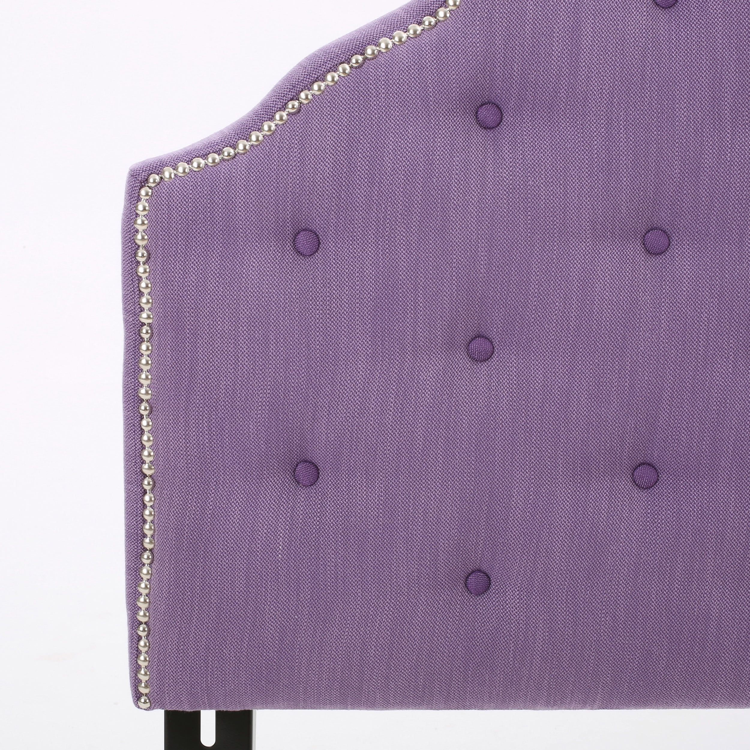 Noble House Kathleen Twin Fabric Tufted Kid's Headboard, Light Purple