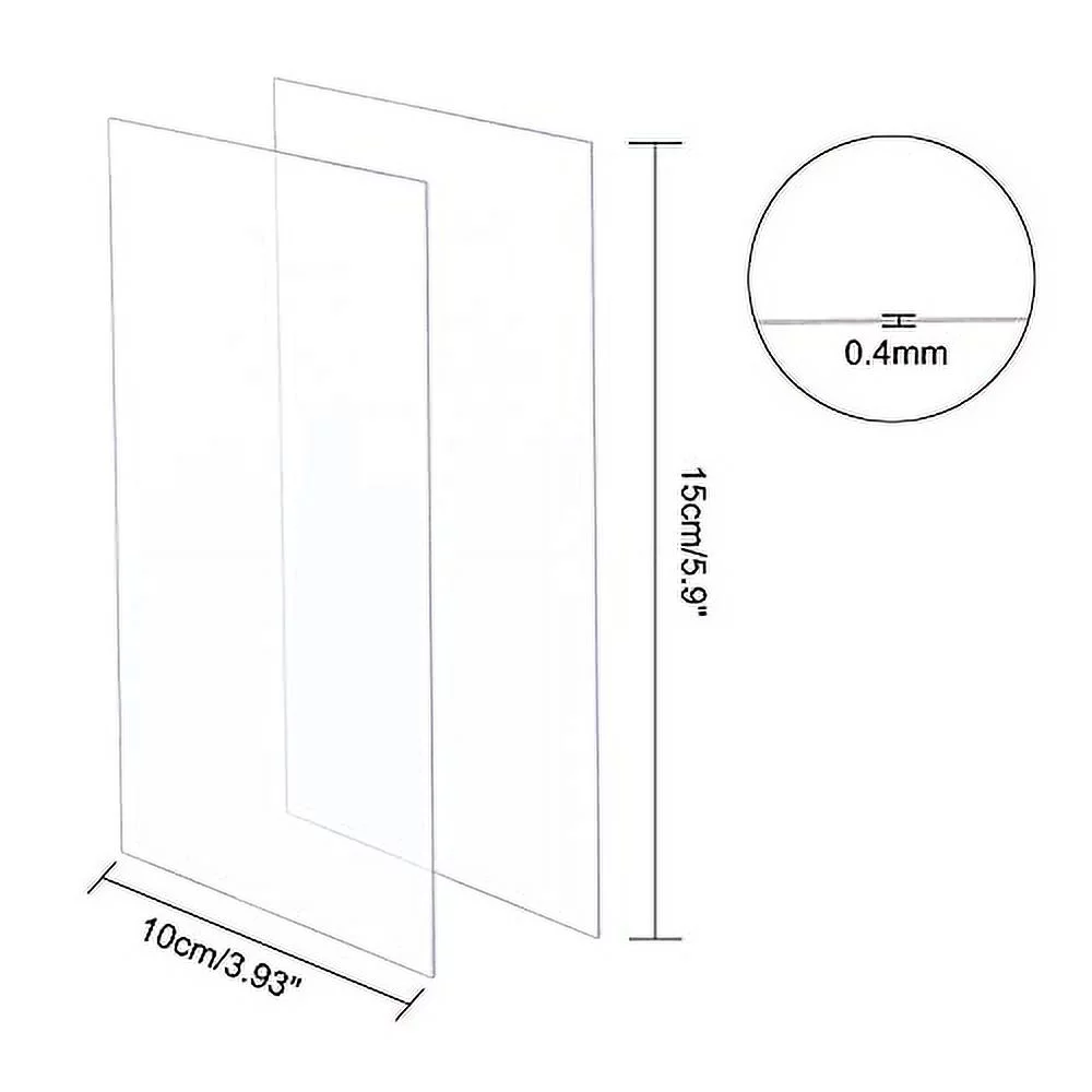 30 Sheets 0.4mm Plexiglass Picture Frame Replacement Transparent Acrylic Sheet Glass Clear Protective Sheets