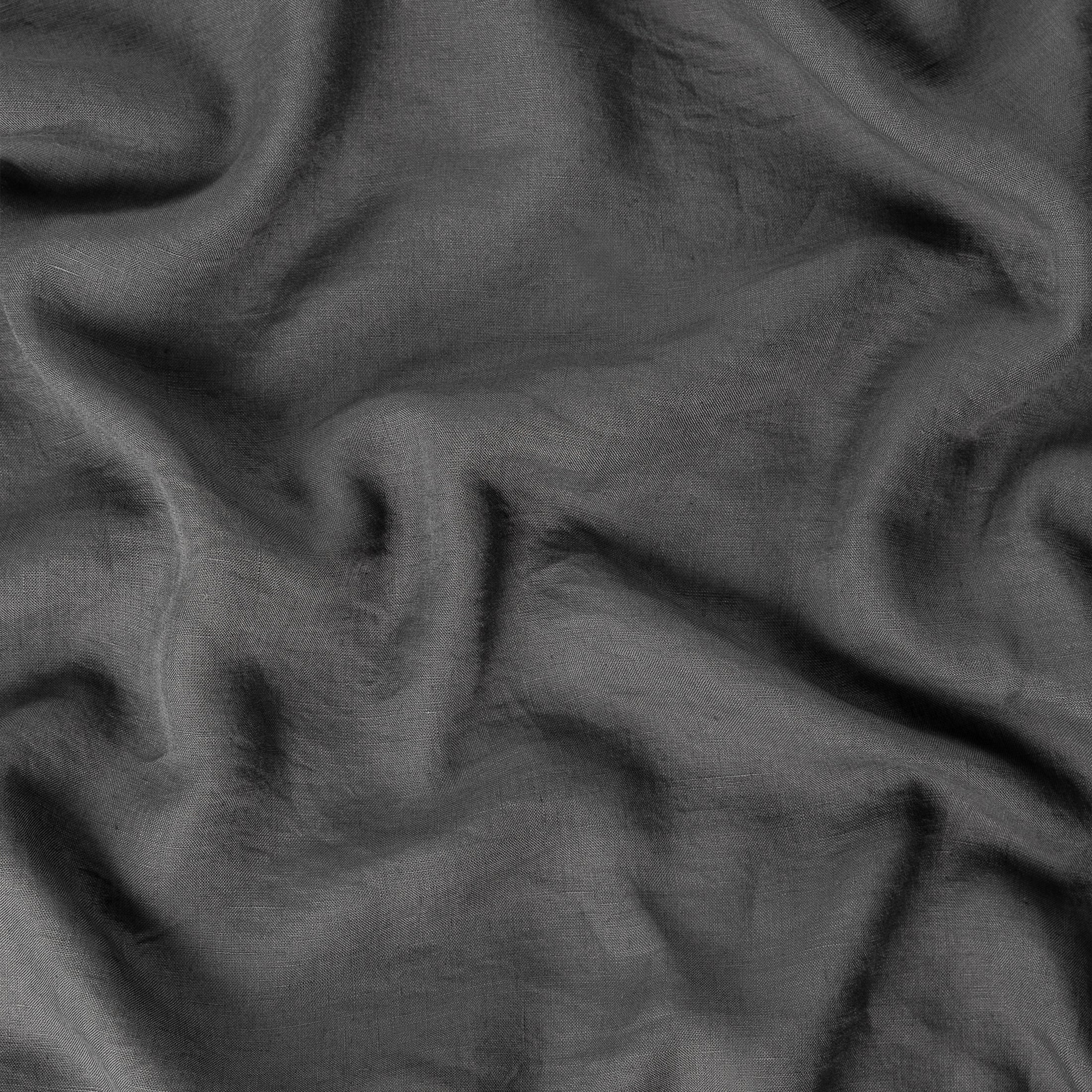 Mellanni 100% Flax Linen 4-Piece 135 GSM Gray Linen Sheet Set, King - Deep Pocket