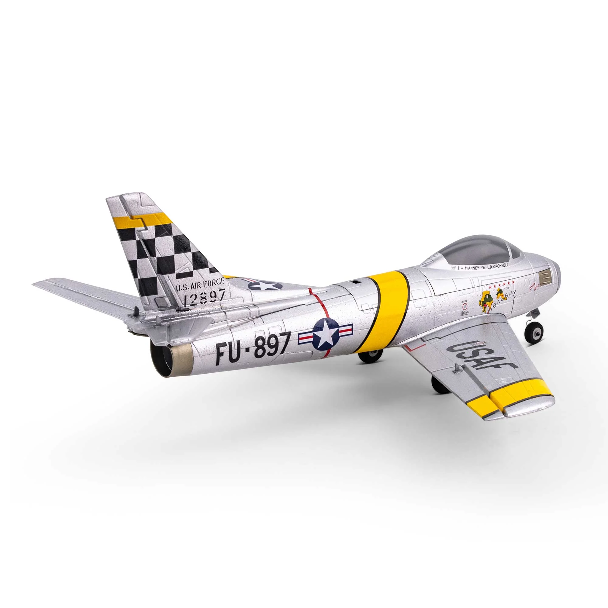 E-flite RC Airplane UMX F-86 Sabre 30mm EDF BNF Basic Transmitter Battery and Charger Not Included EFLU7050