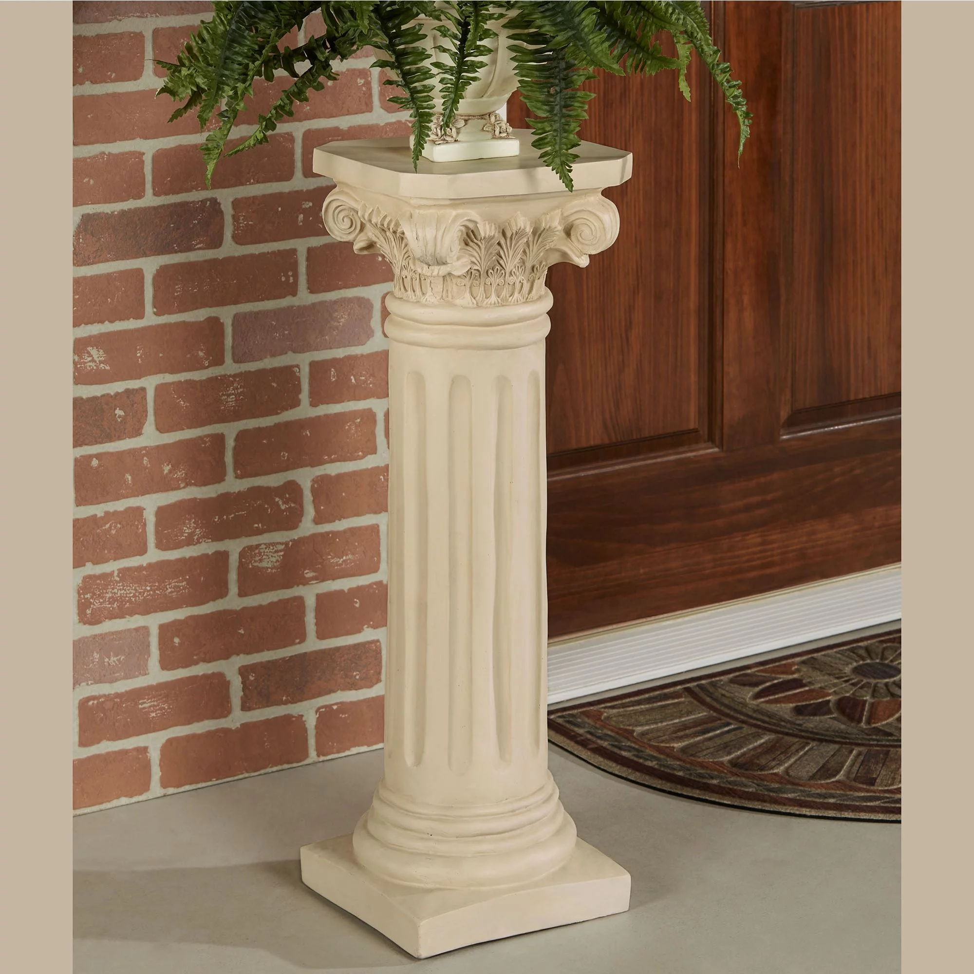 Classic Column Pedestal Antique Ivory One Size