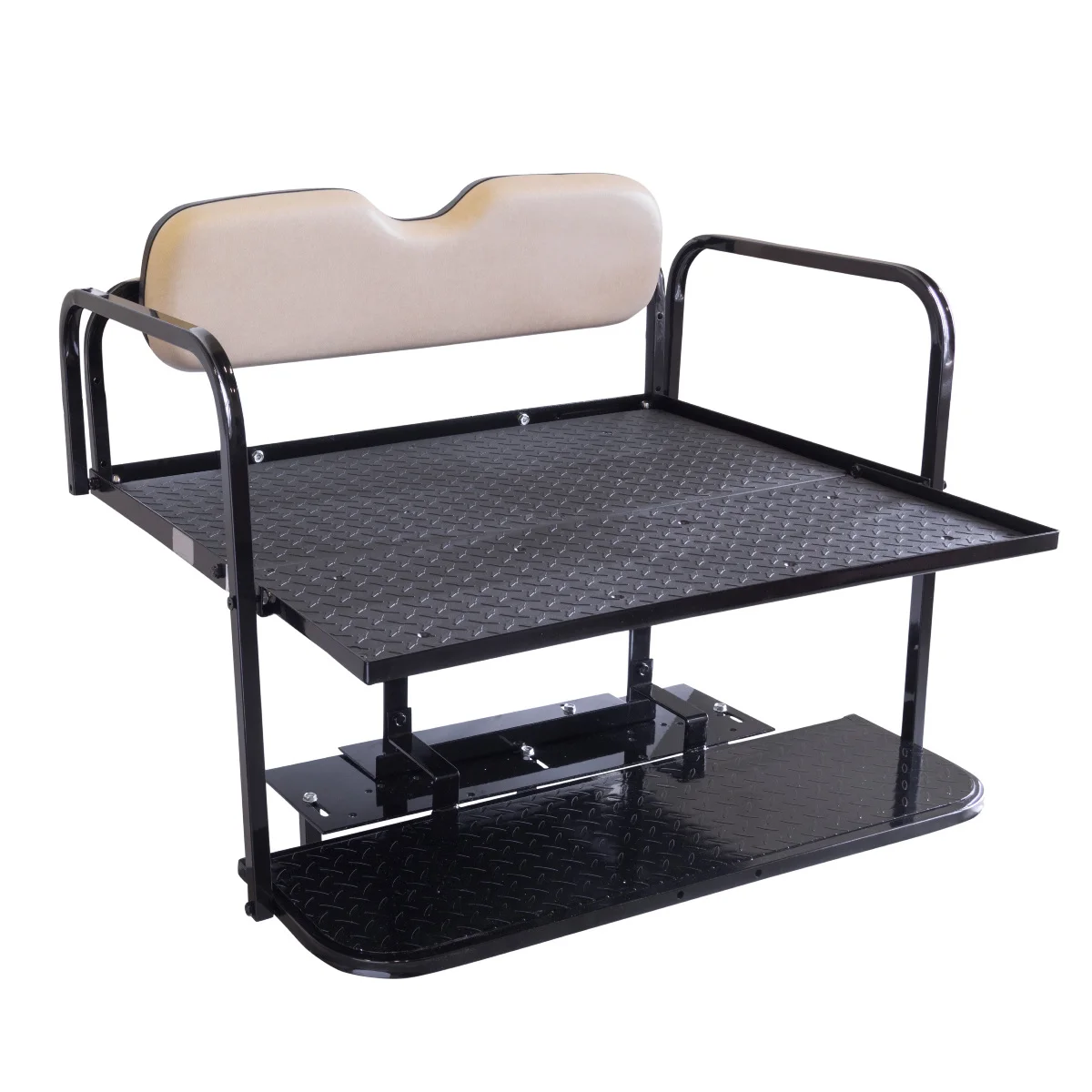 GTW Flip Folding Rear Back Seat Kit for Club Car DS Golf Cart |Buff Color|2000.5 - up