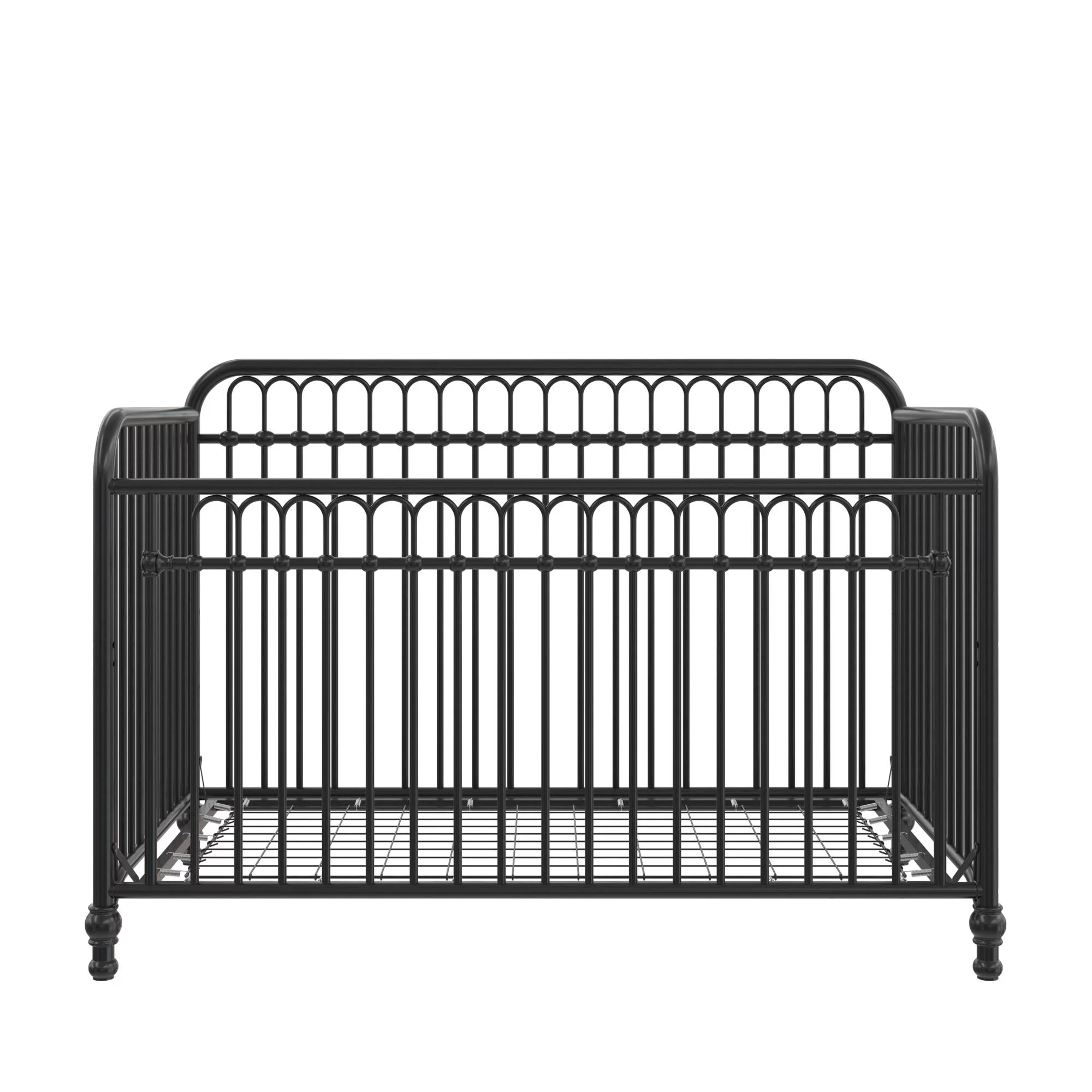 Little Seeds Raven 3-in-1 Convertible Metal Crib, Nursery Furniture, Black