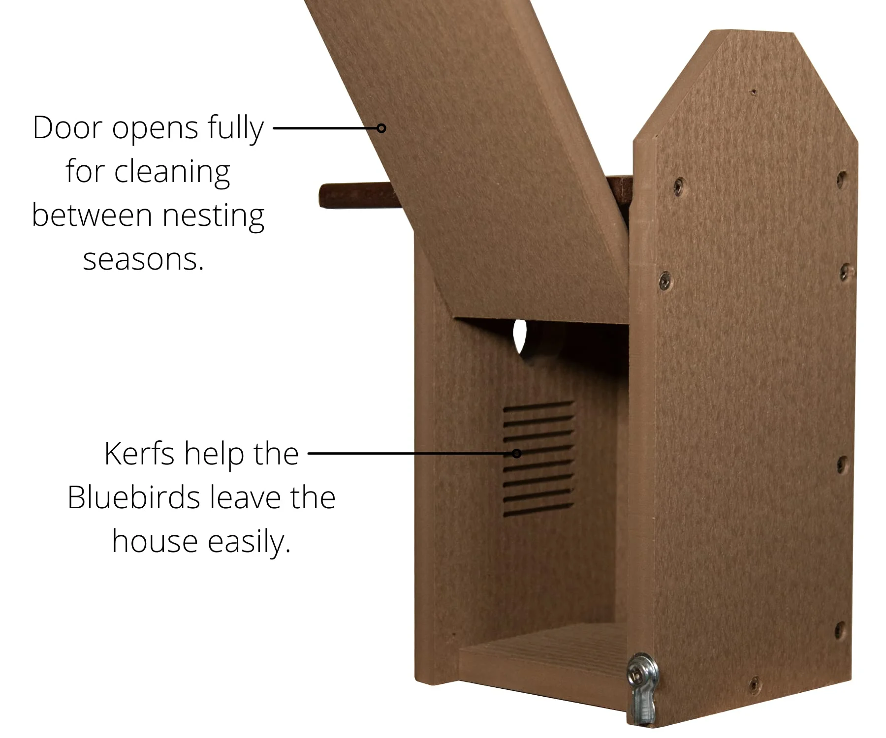 JCs Wildlife Recycled Poly Lumber Standard Bluebird Bird House (Brown and Brown)