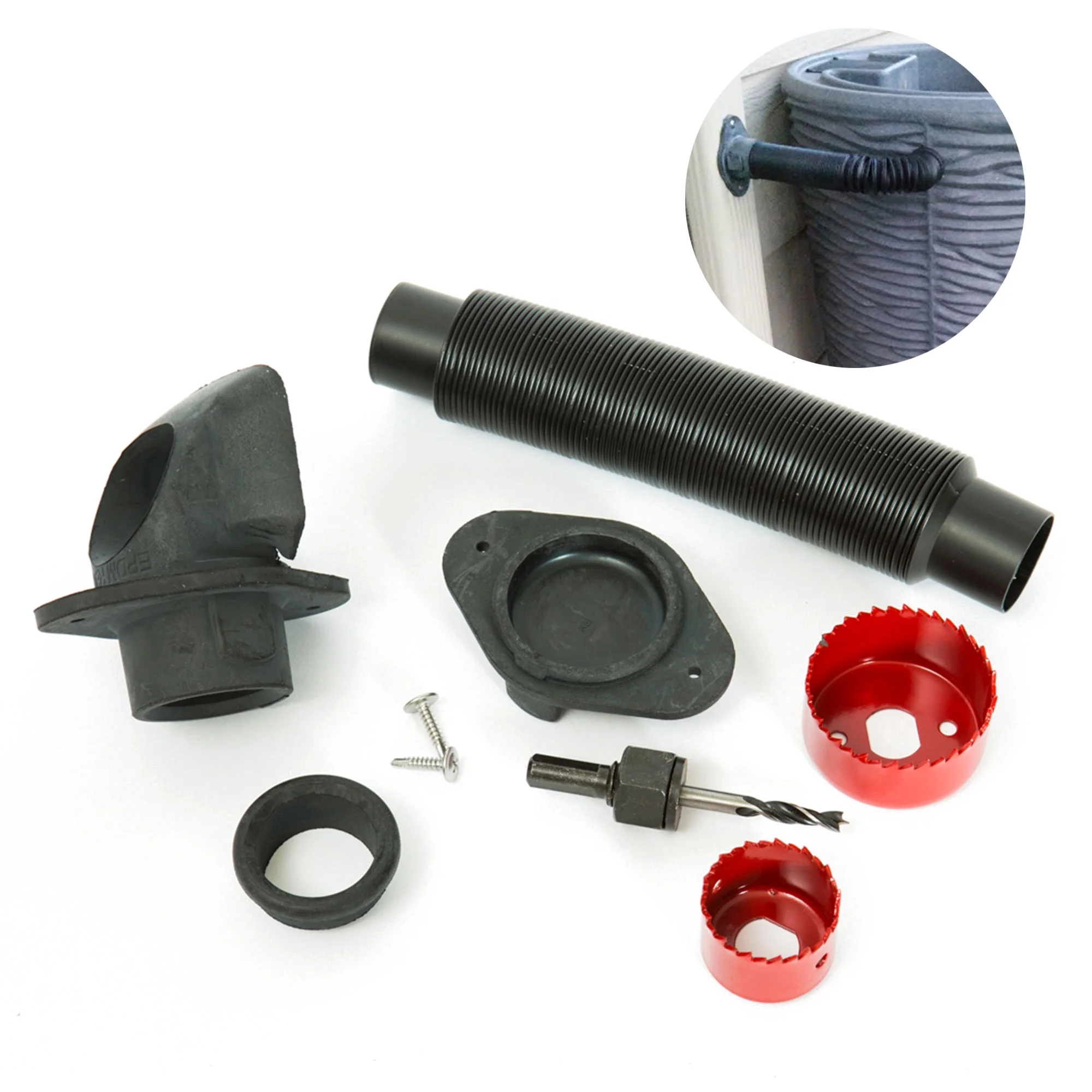 Good Ideas Rain Wizard Diverter Flex Kit for Standard Size Downspouts
