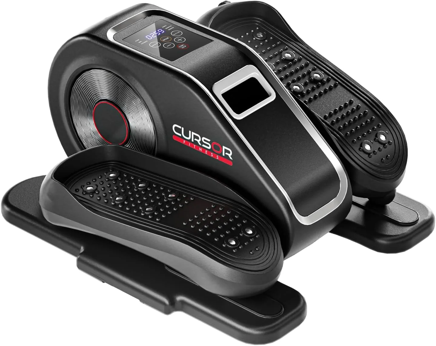 Under Desk Elliptical Machine, 12 Level Magnetic Resistance, Forward & Reverse Direction, Manual & Electric Mode, Leg Exerciser for Seniors Healthy