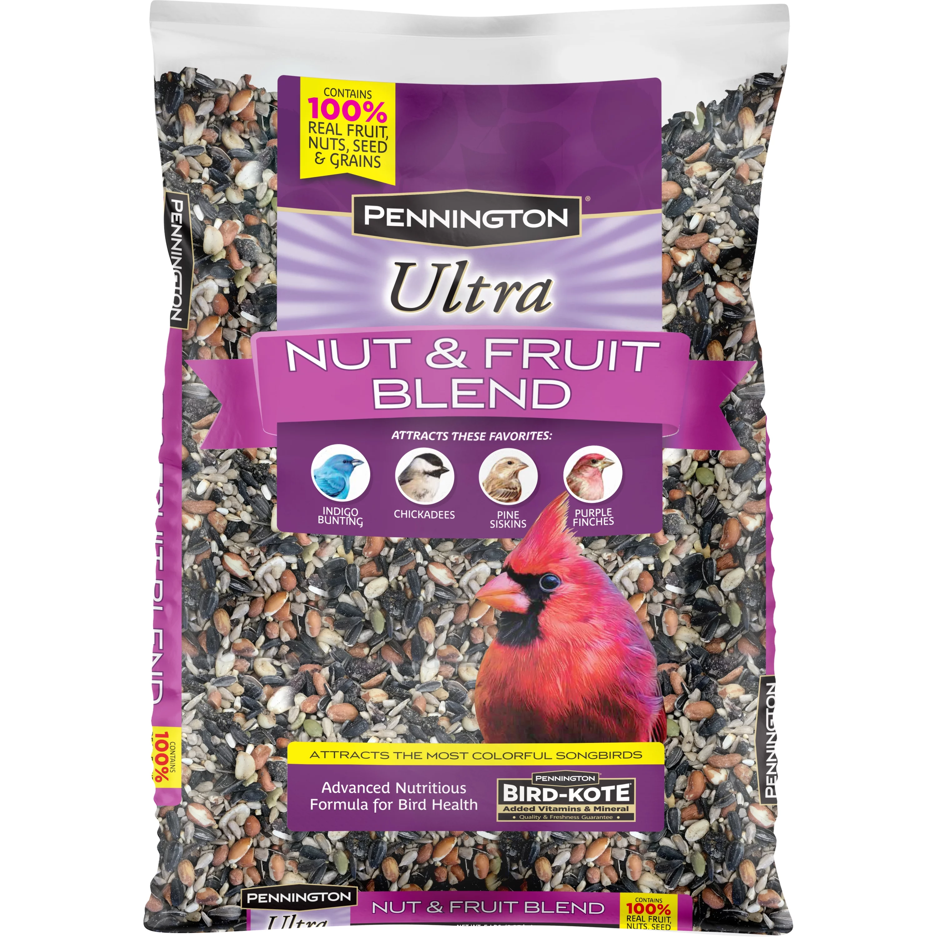 Pennington High Energy Nut & Fruit Blend, Dry Wild Bird Seed, 5 lbs., 1 Pack