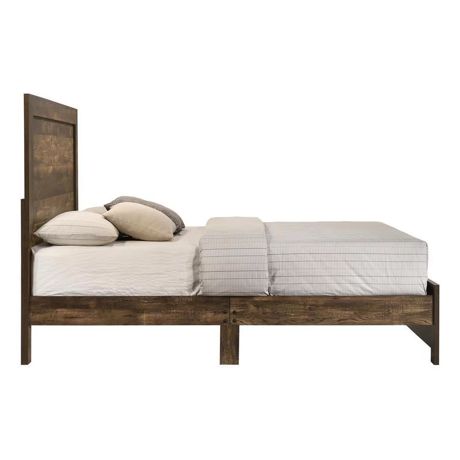 Furniture of America Kodo Rustic Wood Full Panel Bed in Walnut