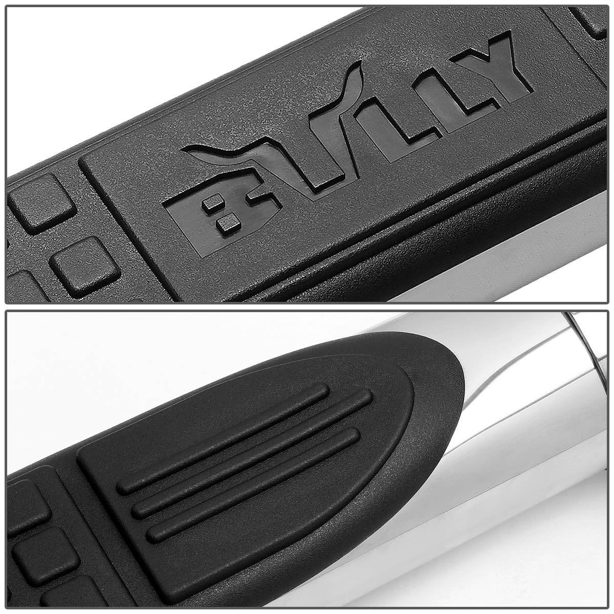 DNA Motoring STEPB-3-UNI-SS For 1999 to 2011 Silverado Sierra Dodge Ram 1500 2500 3500 Extended Cab Pair Stainless Steel 3