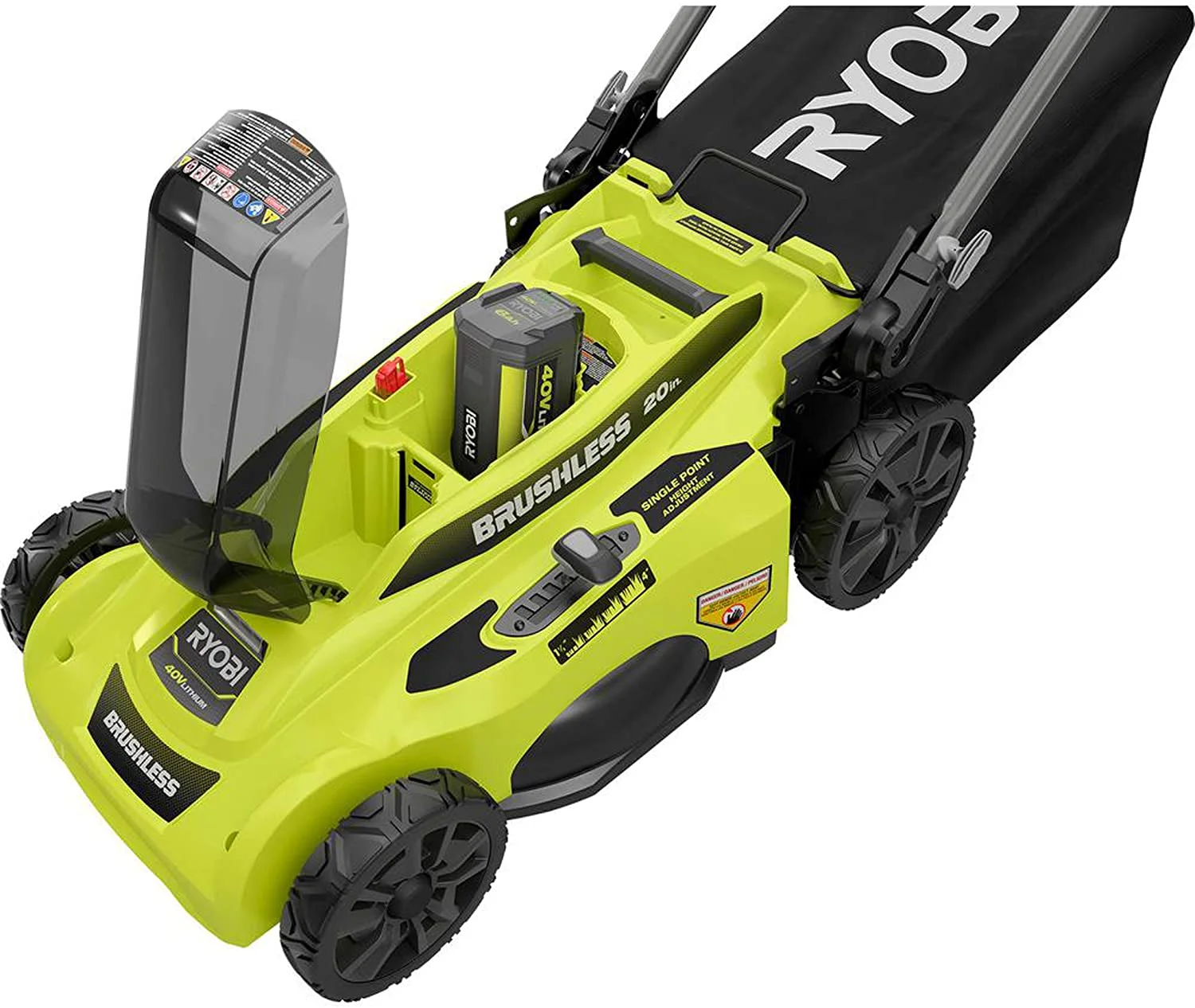 RYOBI 40V HP Brushless 21 in. Cordless Battery Walk Behind Self-Propelled Lawn Mower with (2) 6.0 Ah Batteries and Charger