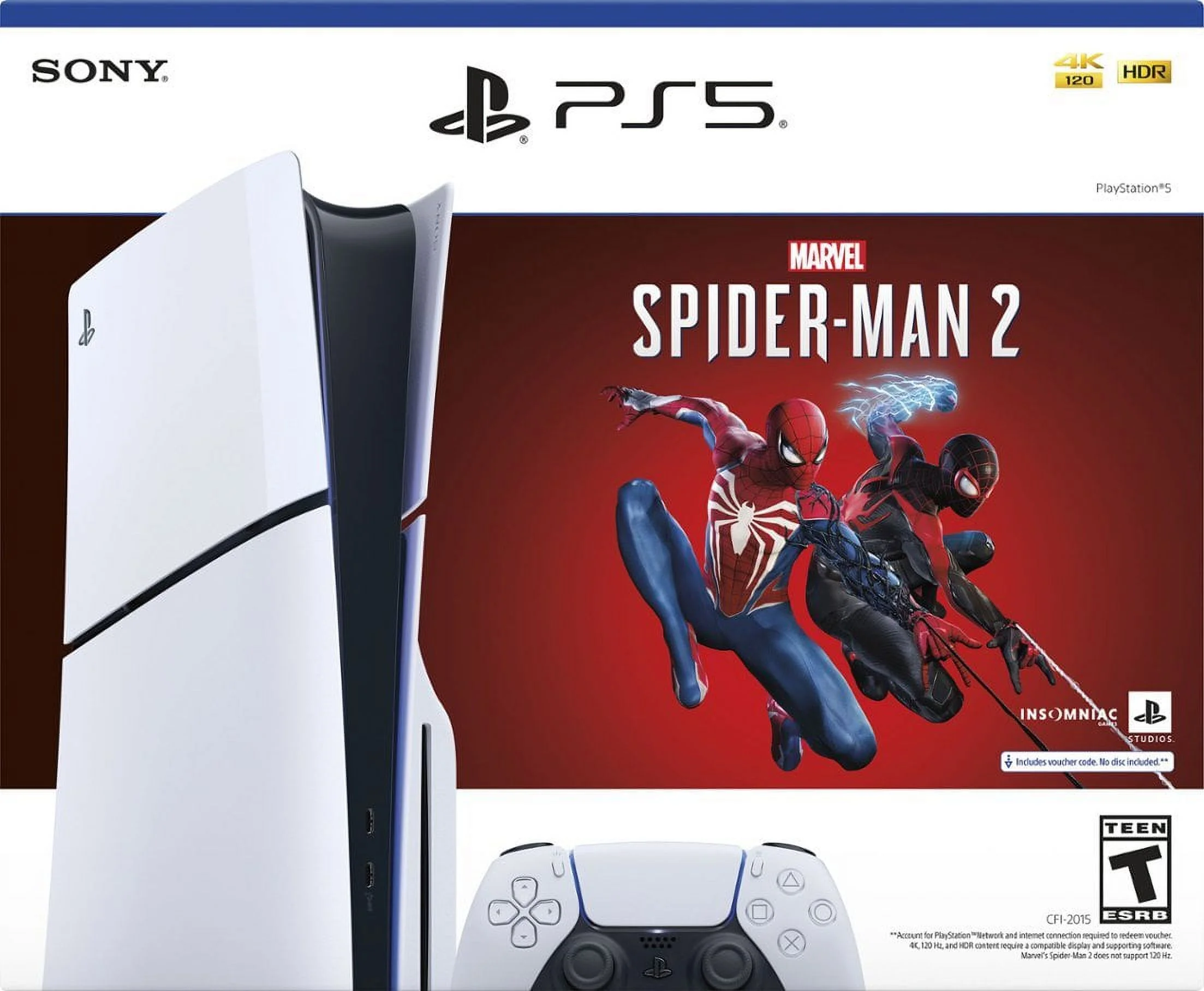TEC New Sony PlayStation_PS5 Gaming Console (Disc Edition) with Marvel’s Spider-Man 2 Bundle (Slim)