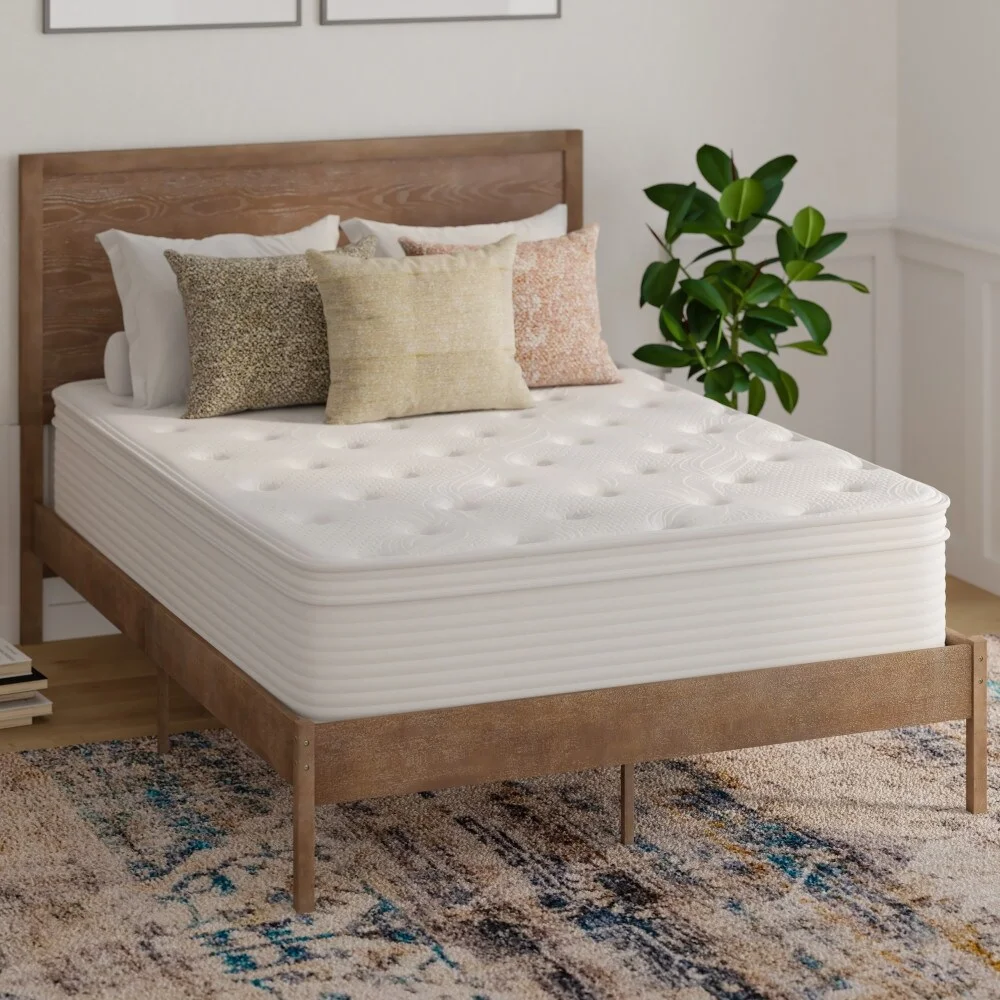 Taylor & Logan Euro Top Hybrid Pocket Spring & Foam Mattress in a Box with Edge Support Full