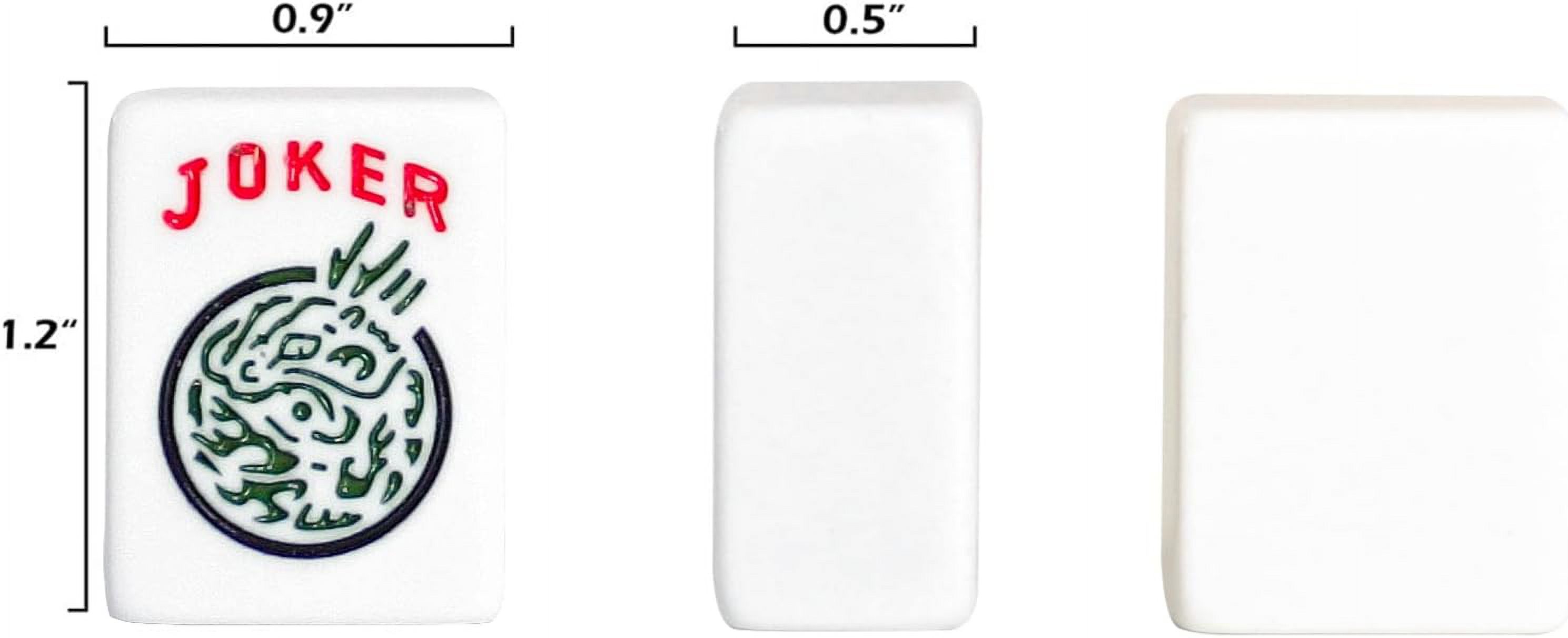 American Mahjong Set,Red Bag,166 Mahjong Sets,4 All-in-One Rack/Pushers,Mahjong Tiles Set with Manual (Mah-Jongg,Majiang)