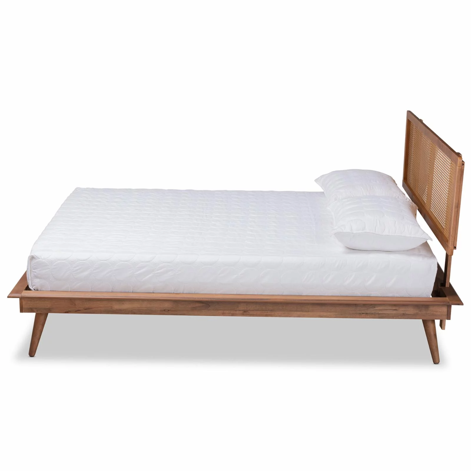 Baxton Studio Nura Walnut Brown Finished Wood and King Size Platform Bed